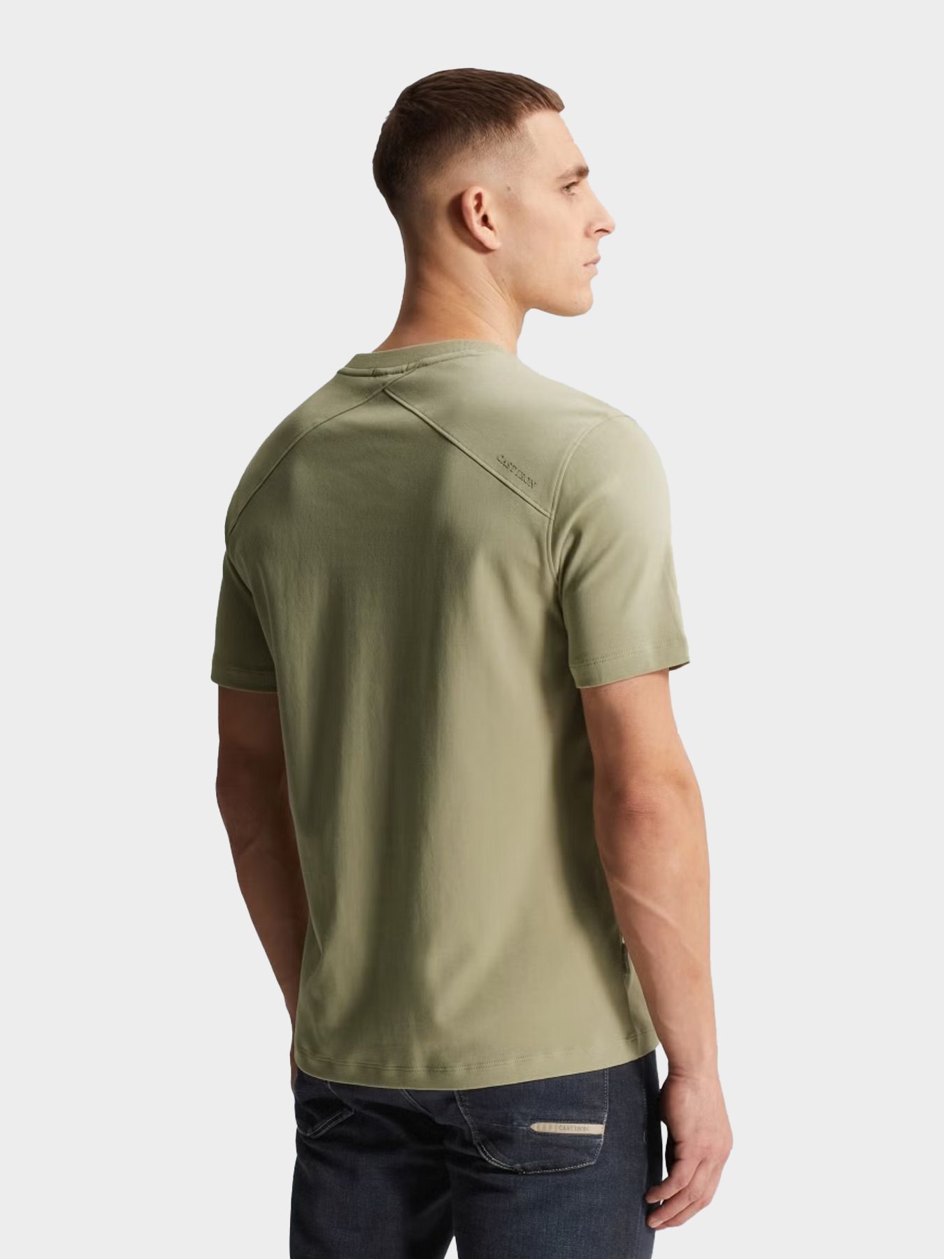 Cast Iron Short sleeve r-neck regular fit in Tea 2900160864017