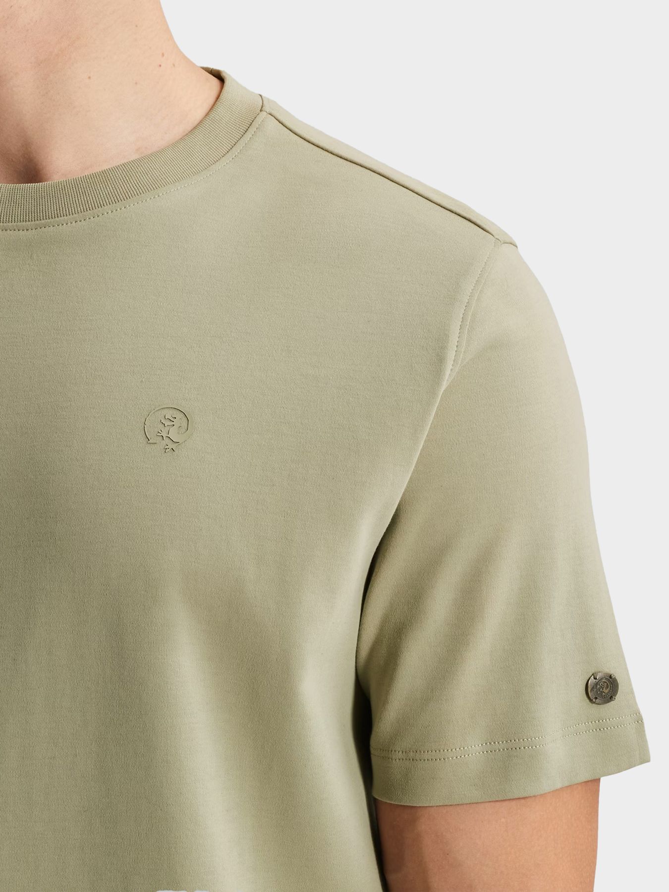 Cast Iron Short sleeve r-neck regular fit in Tea 2900160864017