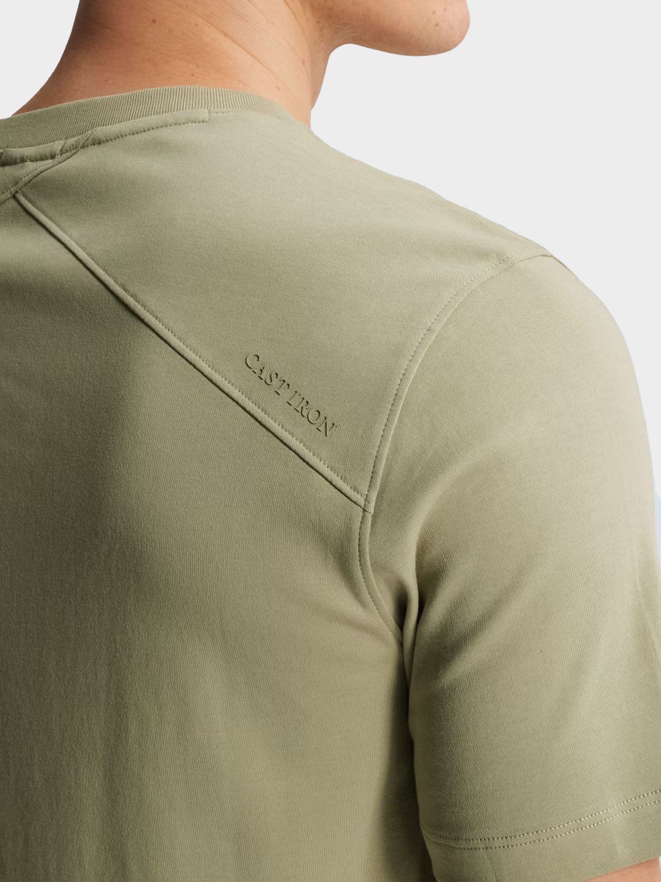 Cast Iron Short sleeve r-neck regular fit in Tea 2900160864017