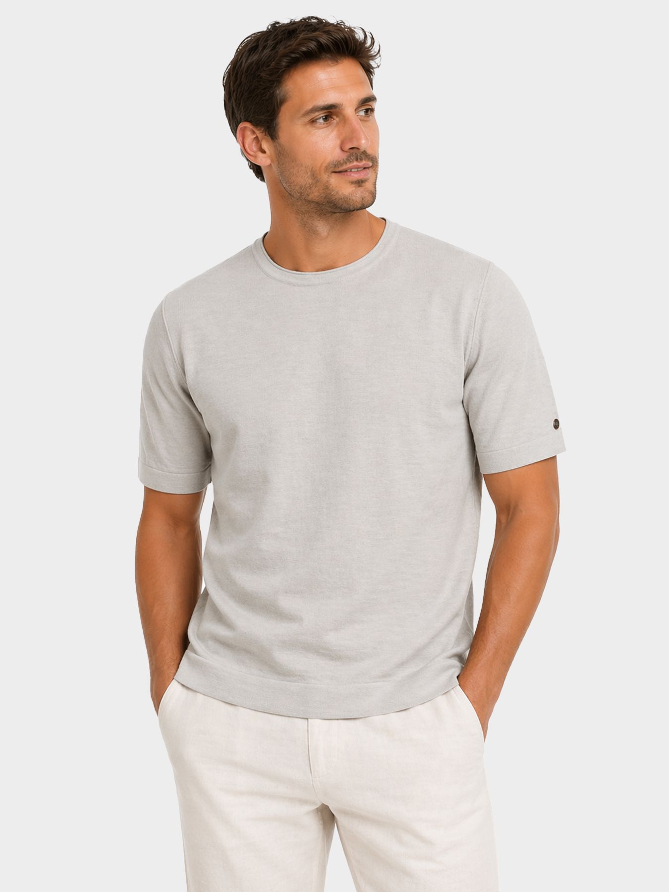 Cast Iron Short sleeve r-neck regular fit co Mirage Gray 00115501-9039