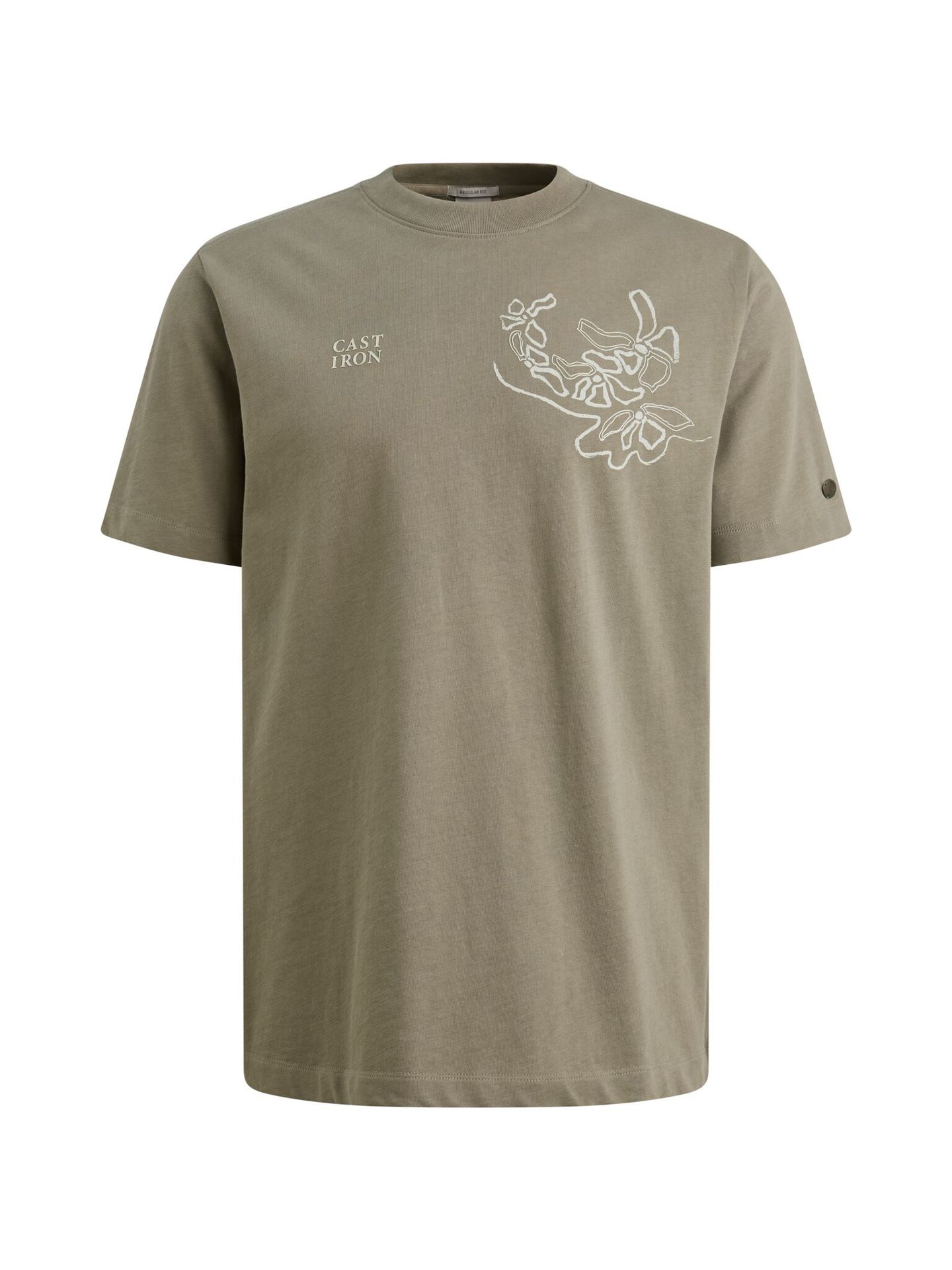 Cast Iron Short sleeve r-neck regular fit si Vetiver 00115502-6148