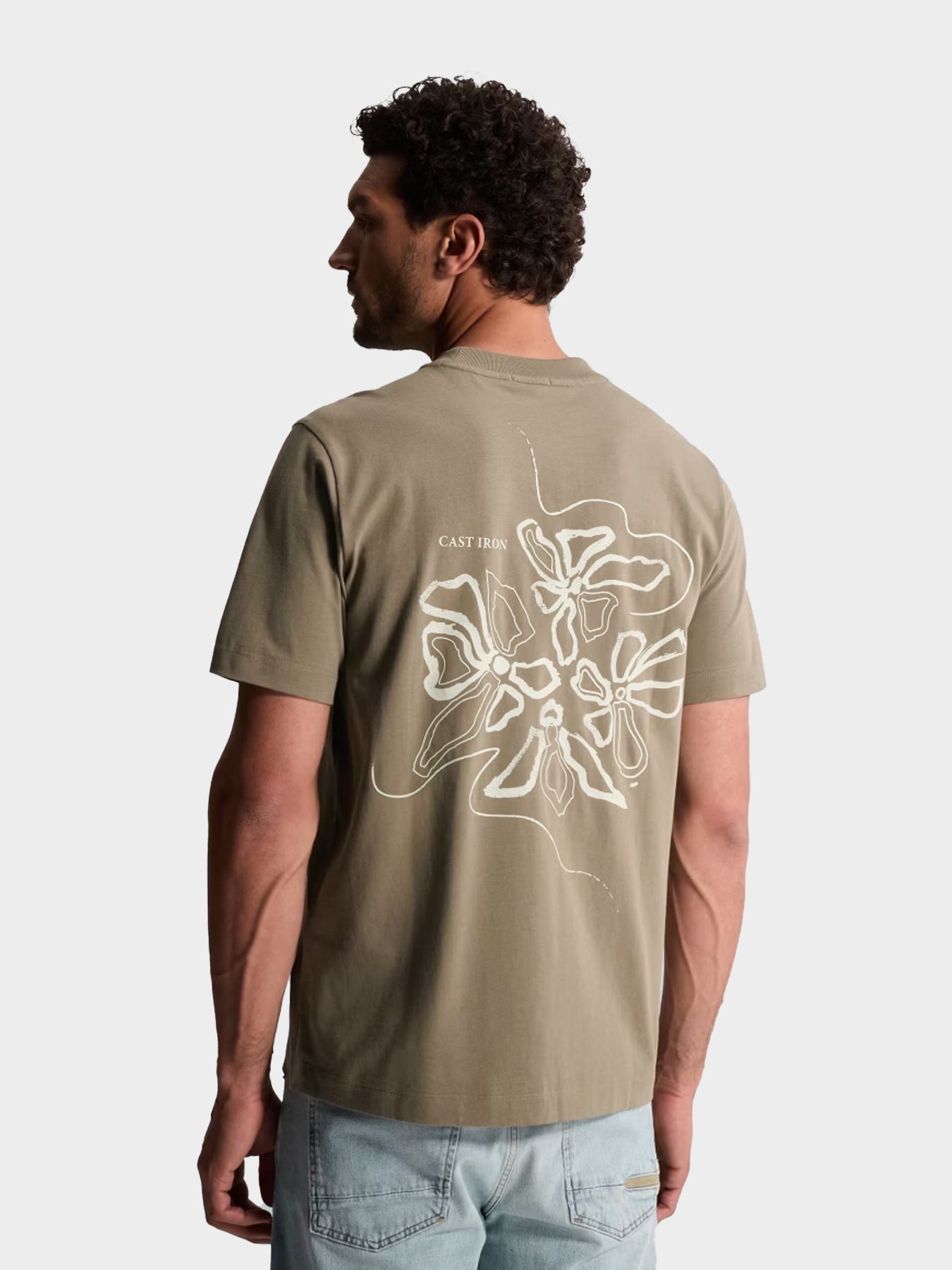 Cast Iron Short sleeve r-neck regular fit si Vetiver 00115503-6148