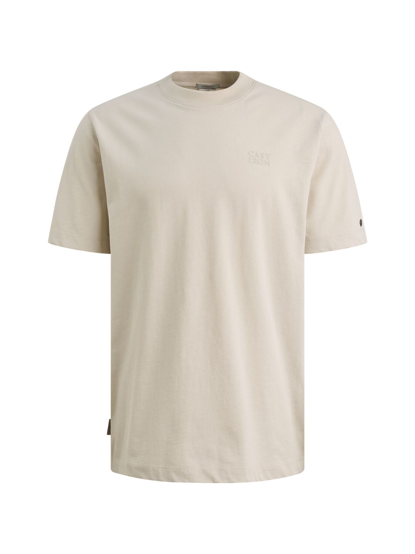 Cast Iron Short sleeve r-neck regular fit si Silver Birch 00115503-7014