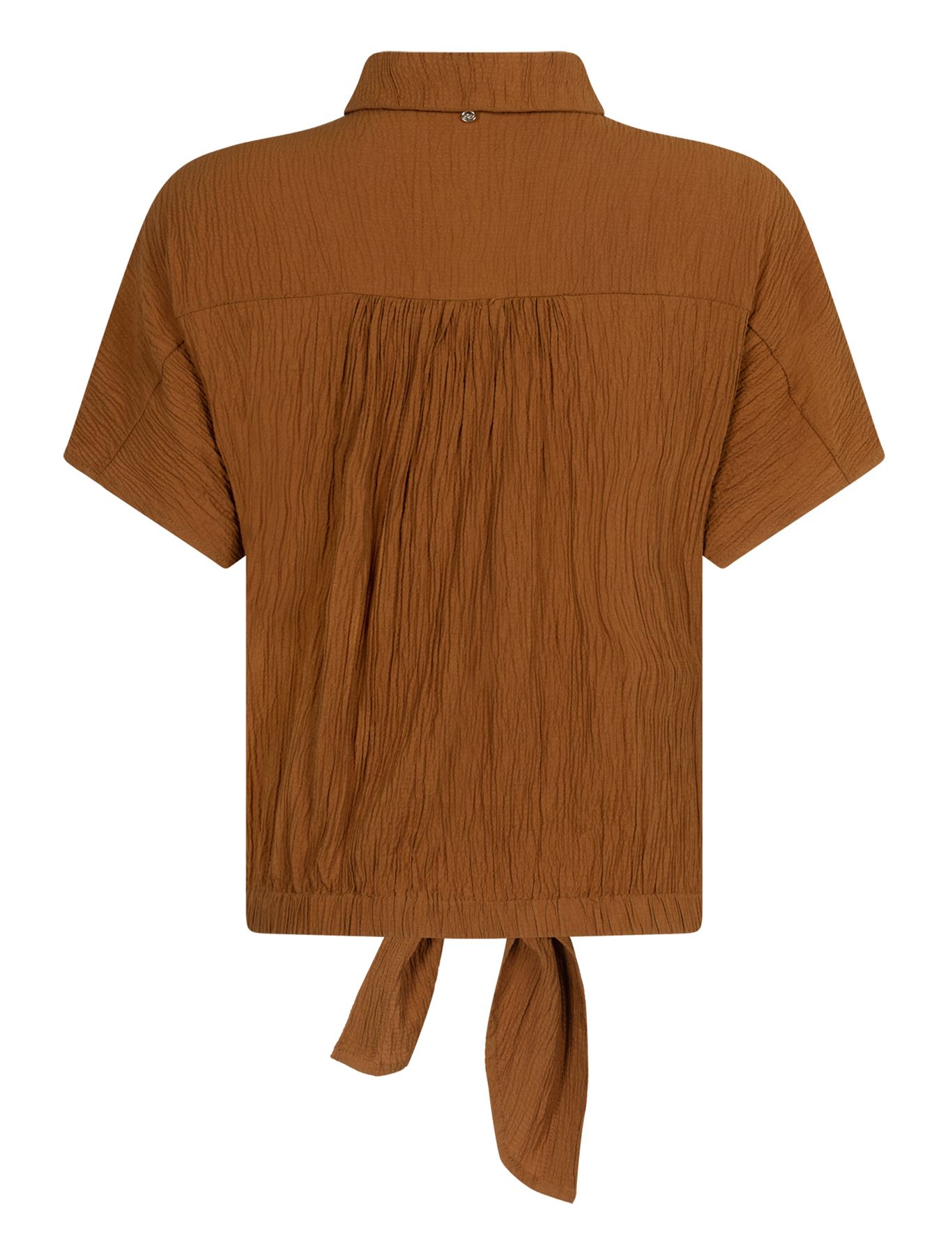 Tramontana Puckered Short-Sleeve Blouse Kombucha 008135 2900160895035
