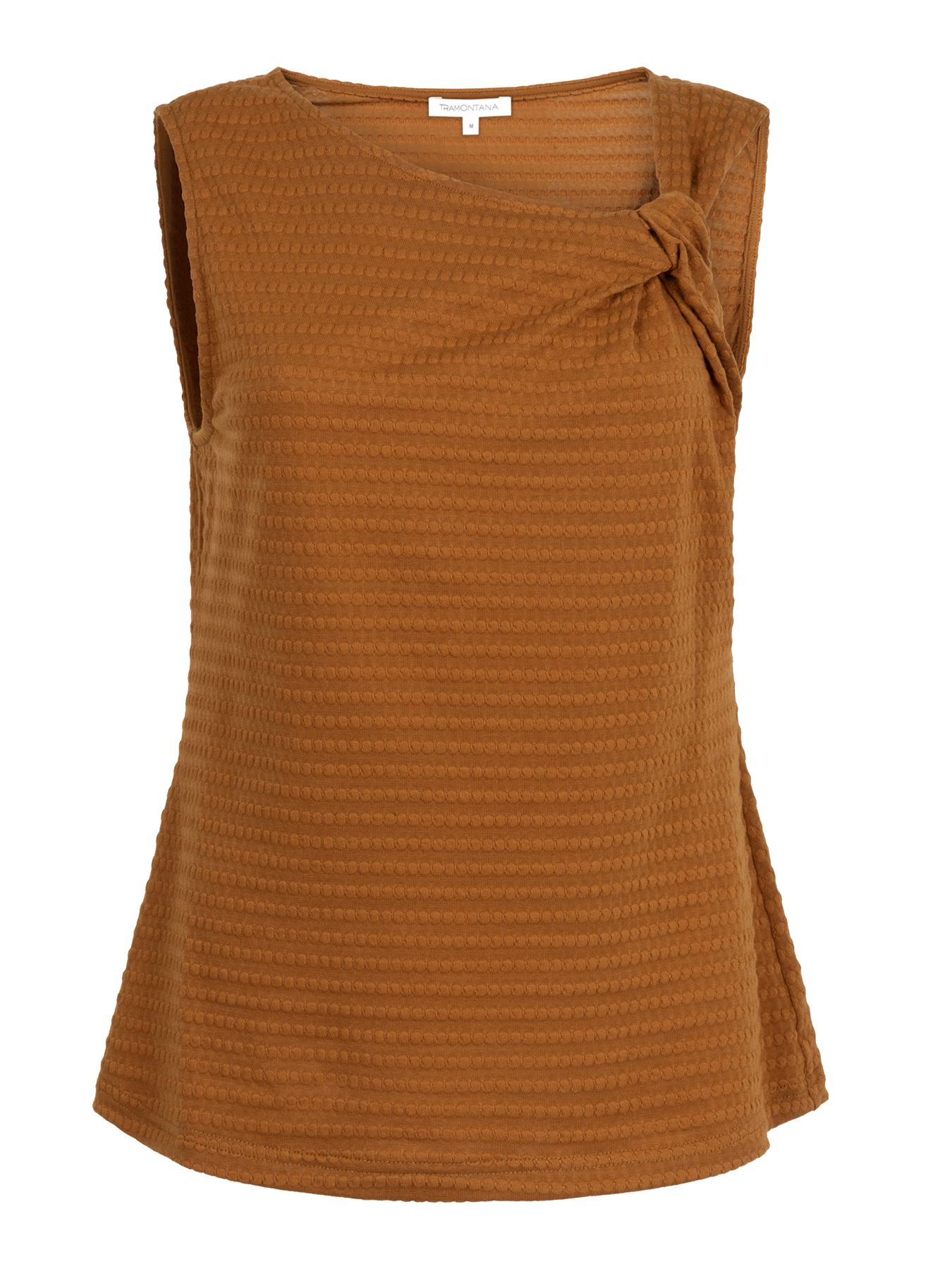 Tramontana Sleeveless Top Twisted Neckline Kombucha 008135 2900160897015
