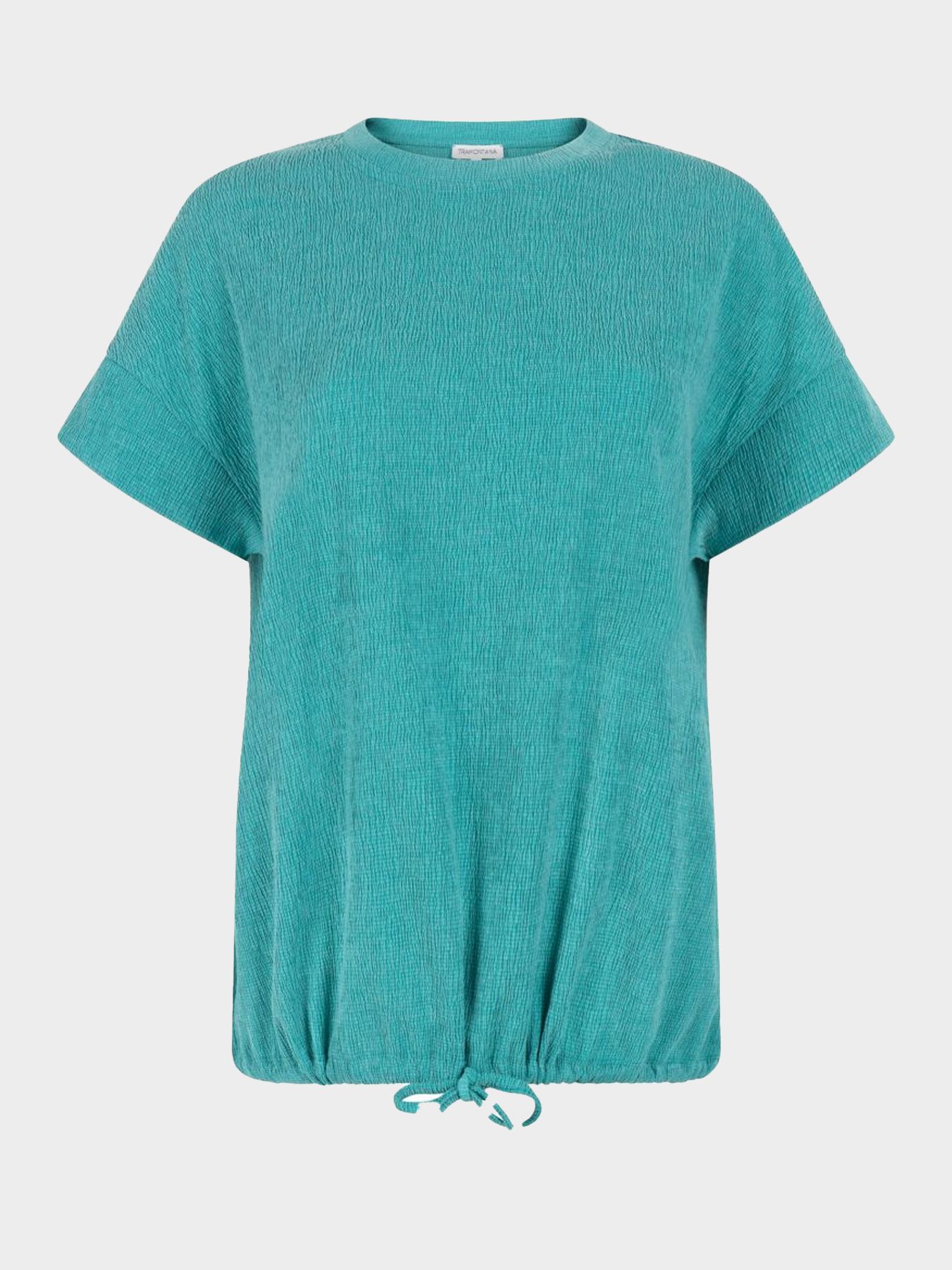 Tramontana Crinkled Short-Sleeve Top Deep Aqua Blue 005835 2900160899019