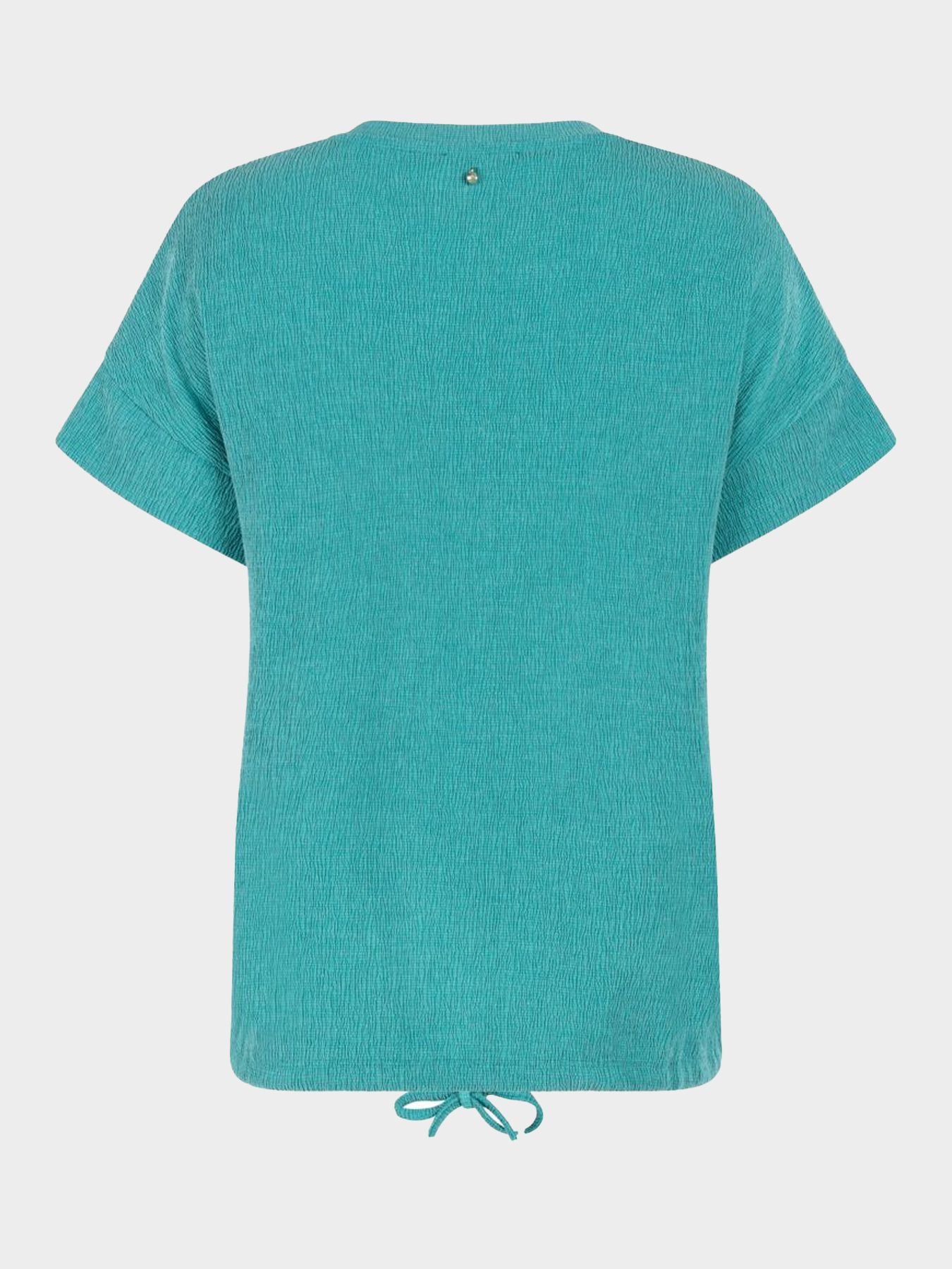 Tramontana Crinkled Short-Sleeve Top Deep Aqua Blue 005835 2900160899019