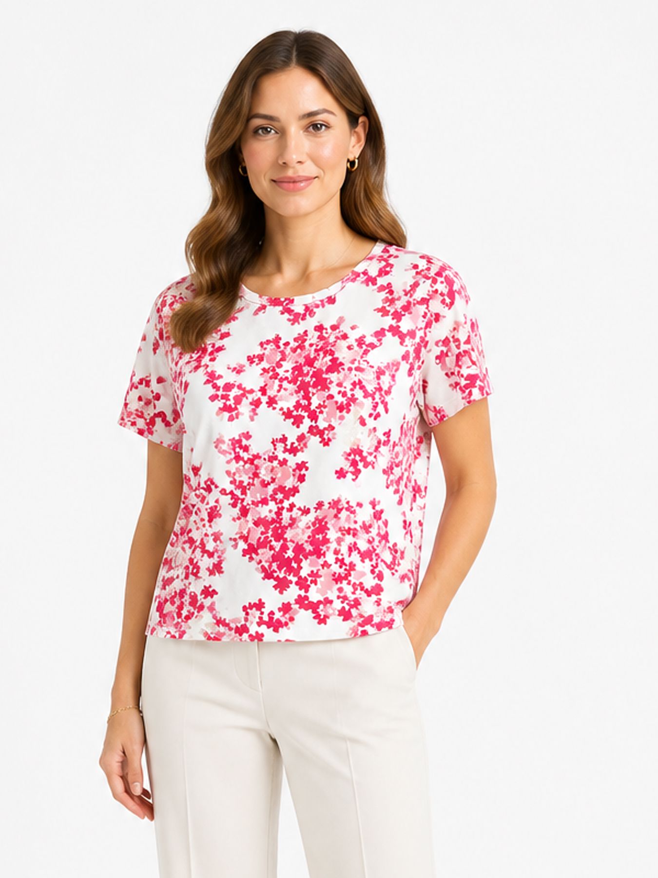 Fransa FRAMY TEE 1 SOFT PETALS VIRTUAL PINK 00115538-EKA26006200000552