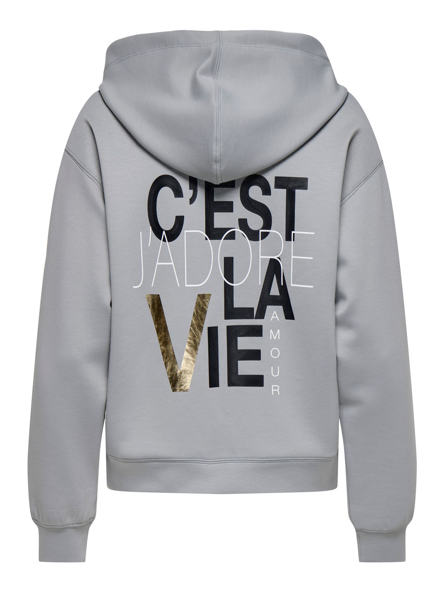 Only ONLALINA LIFE L/S PRINT HOOD SWT Ultimate Grey/Jadore 2900161164031