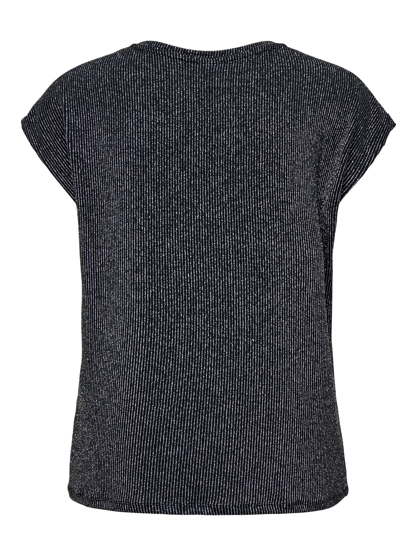 Only ONLCAROL S/S V-NECK GLITTER TOP BOX Black/With Clara Leo 2900161168022