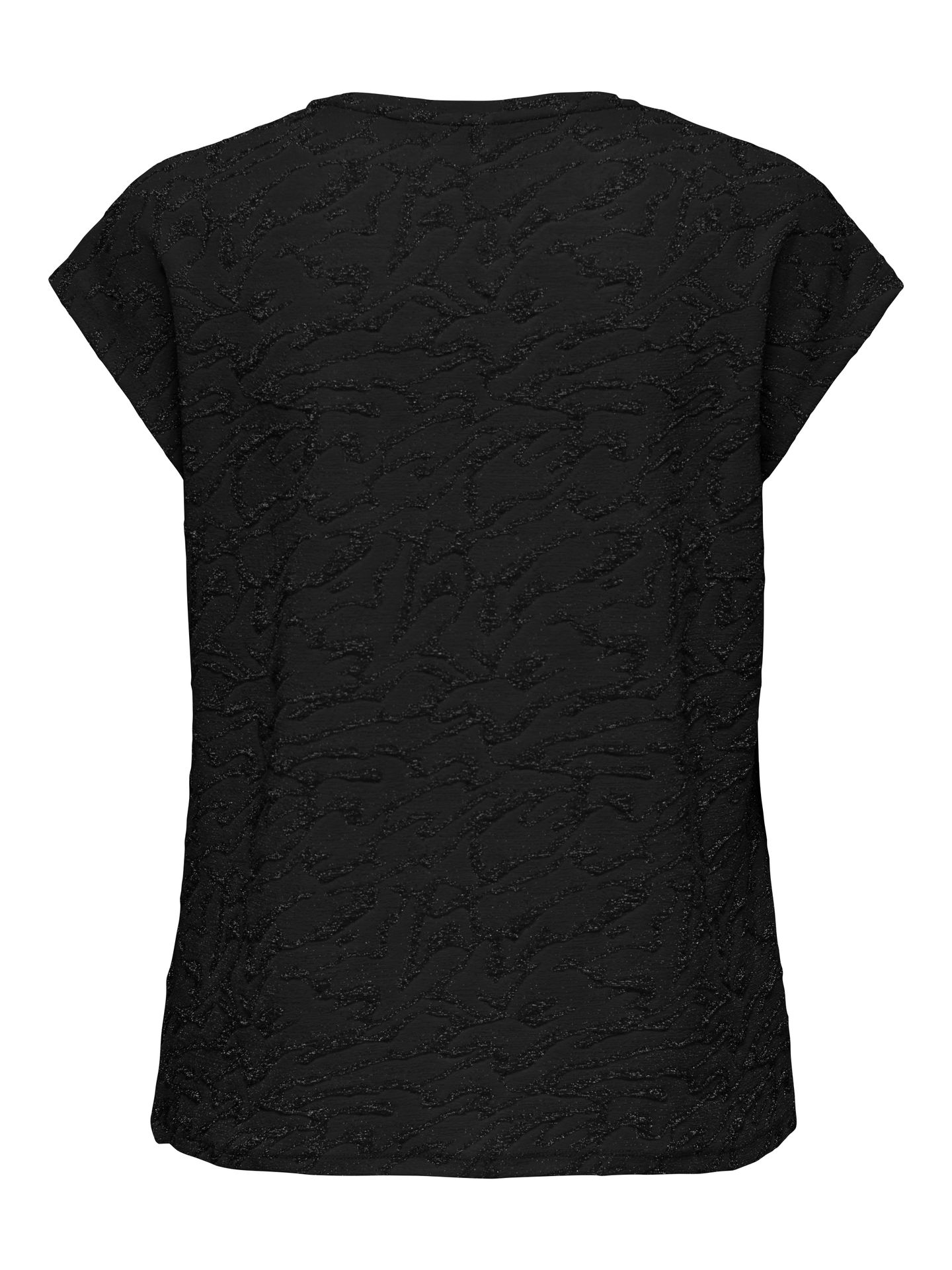 Only ONLCAROL S/S V-NECK GLITTER TOP BOX Black/CLARA LEO 2900161169012