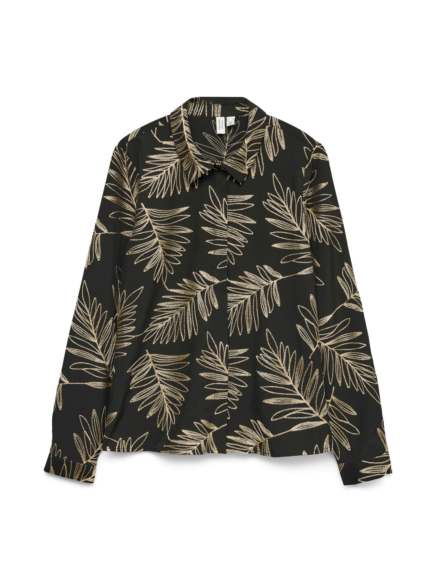 Vero Moda VMGERTRUDE L/S SHIRT WVN BTQ GA Black/COATED 2900161173019