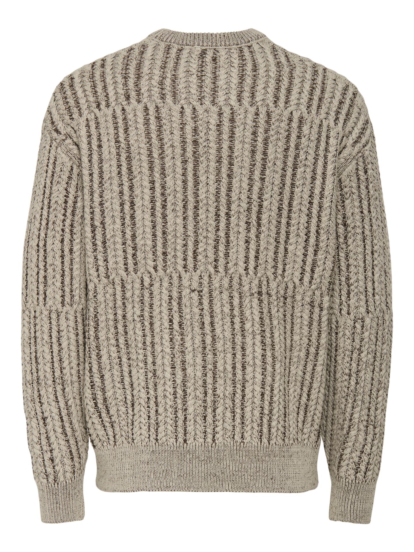 Only & Sons ONSFILL RLX LS CABEL CREW KNIT Silver Lining/MELANGE 2900161371040