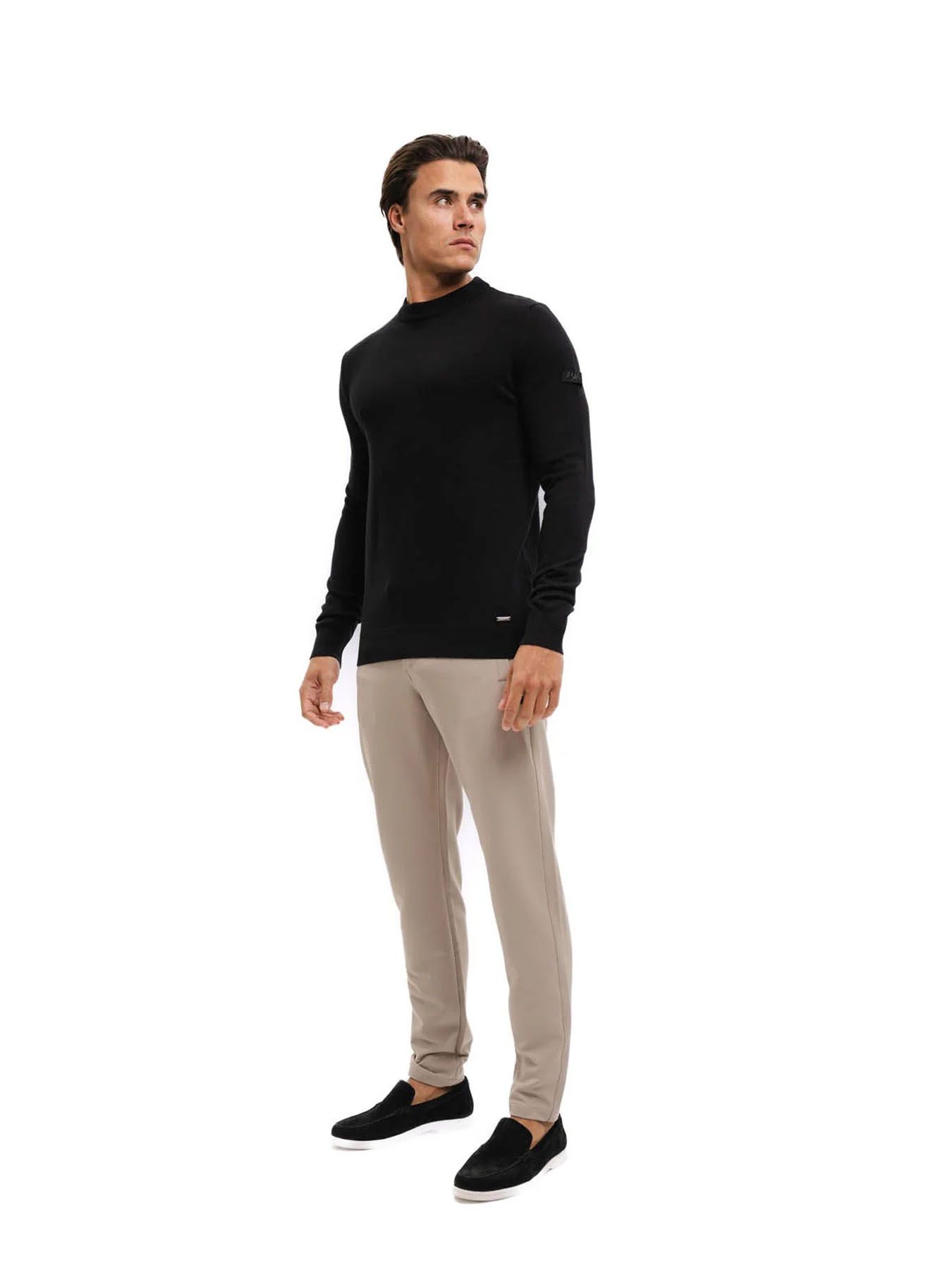 Malelions Men Knitted crewneck Black 2900161384064 Malelions Men Knitted crewneck Black 2900161384064
