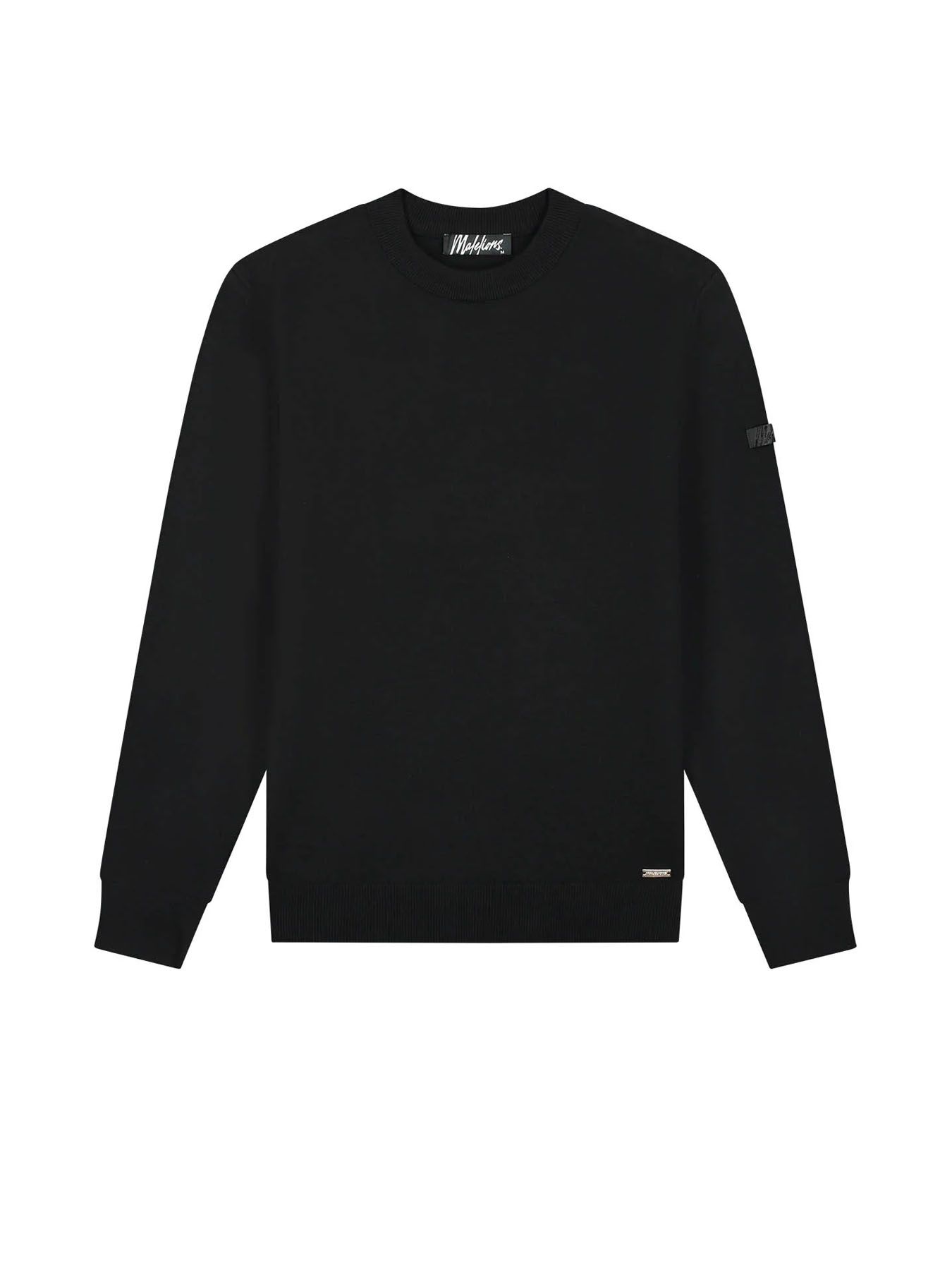 Malelions Men Knitted crewneck Black 2900161384064 Malelions Men Knitted crewneck Black 2900161384064
