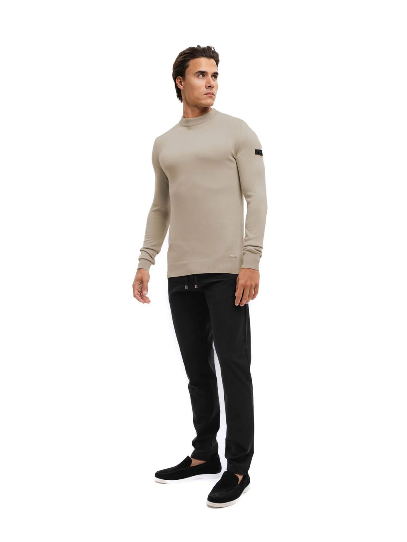 Malelions Men Knitted crewneck Sand 2900161383081 Malelions Men Knitted crewneck Sand 2900161383081