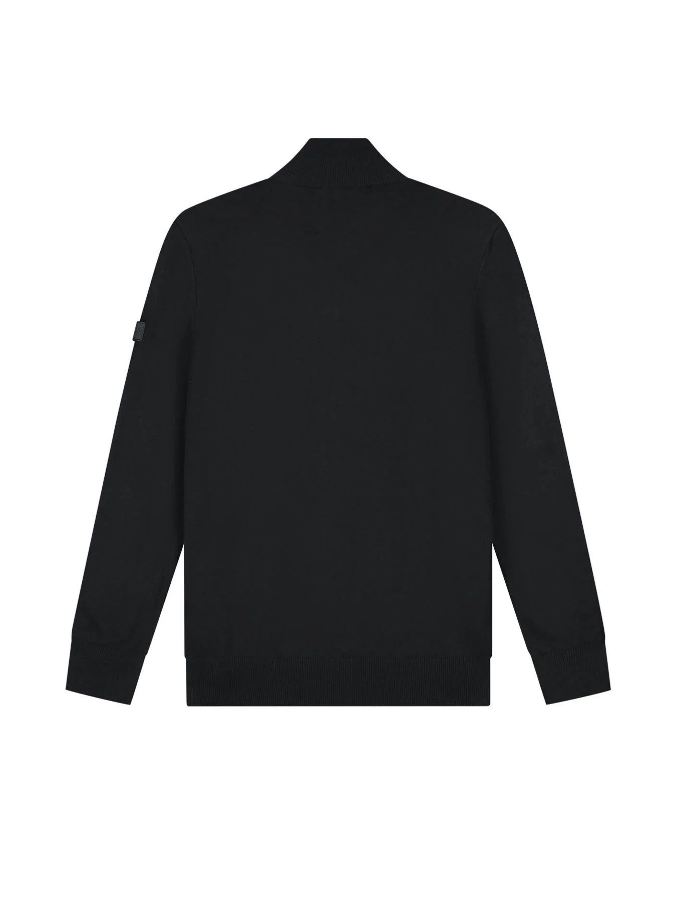 Malelions Men Knitted quarter zip Black 2900161386044 Malelions Men Knitted quarter zip Black 2900161386044