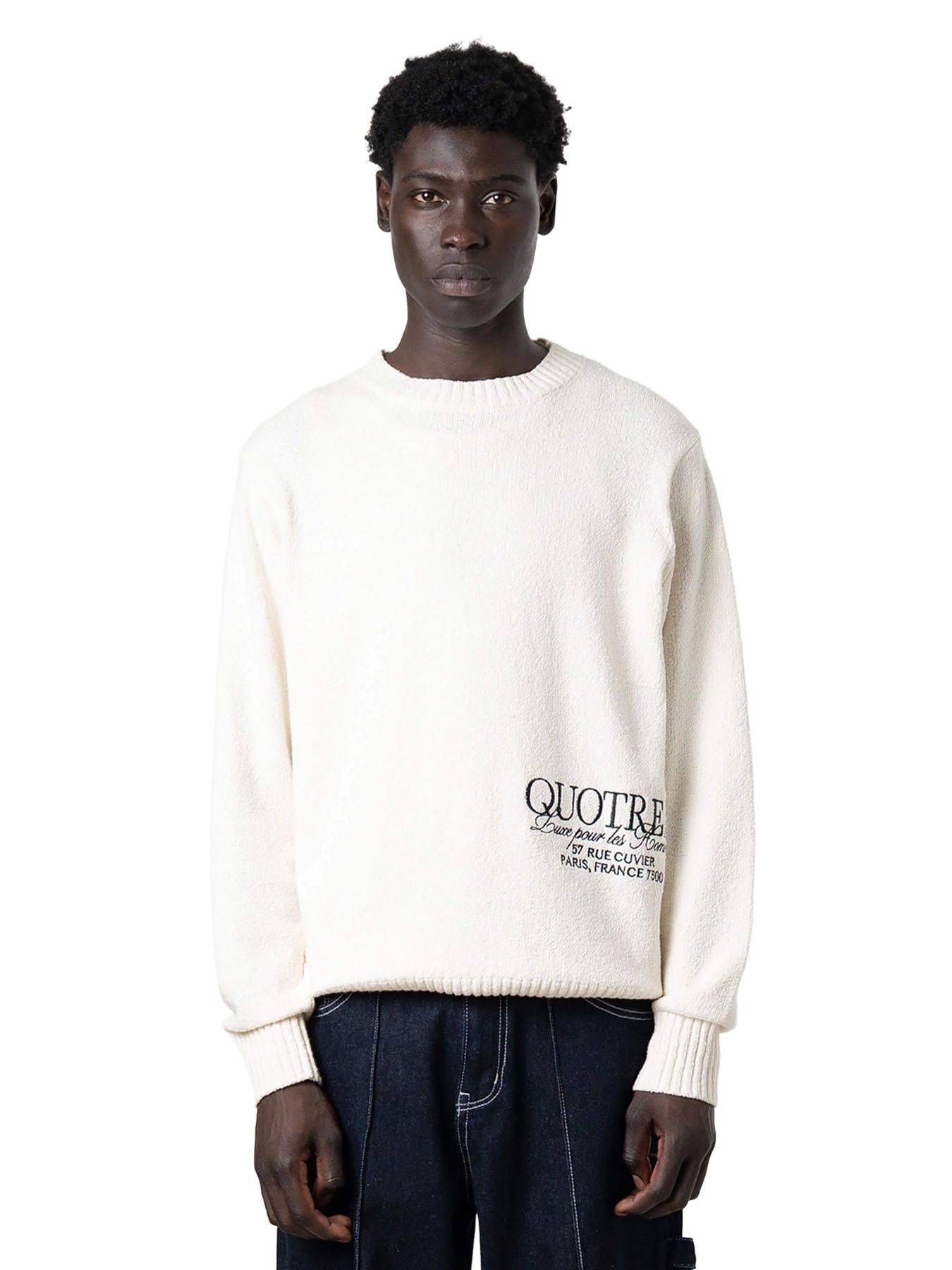 Quotrell Rico knitted crewneck ecru 2900161388048 Quotrell Rico knitted crewneck ecru 2900161388048