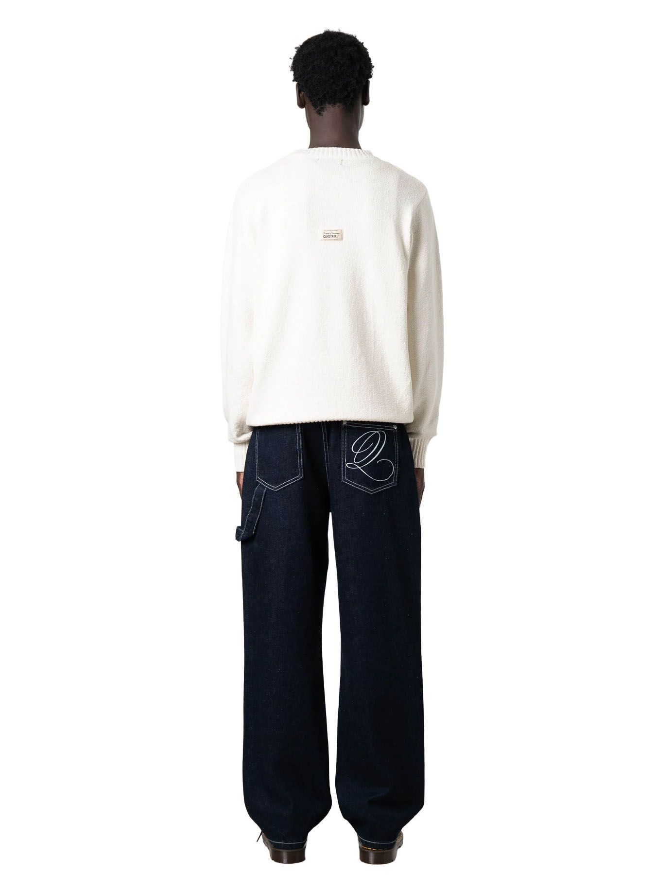 Quotrell Rico knitted crewneck ecru 2900161388048 Quotrell Rico knitted crewneck ecru 2900161388048