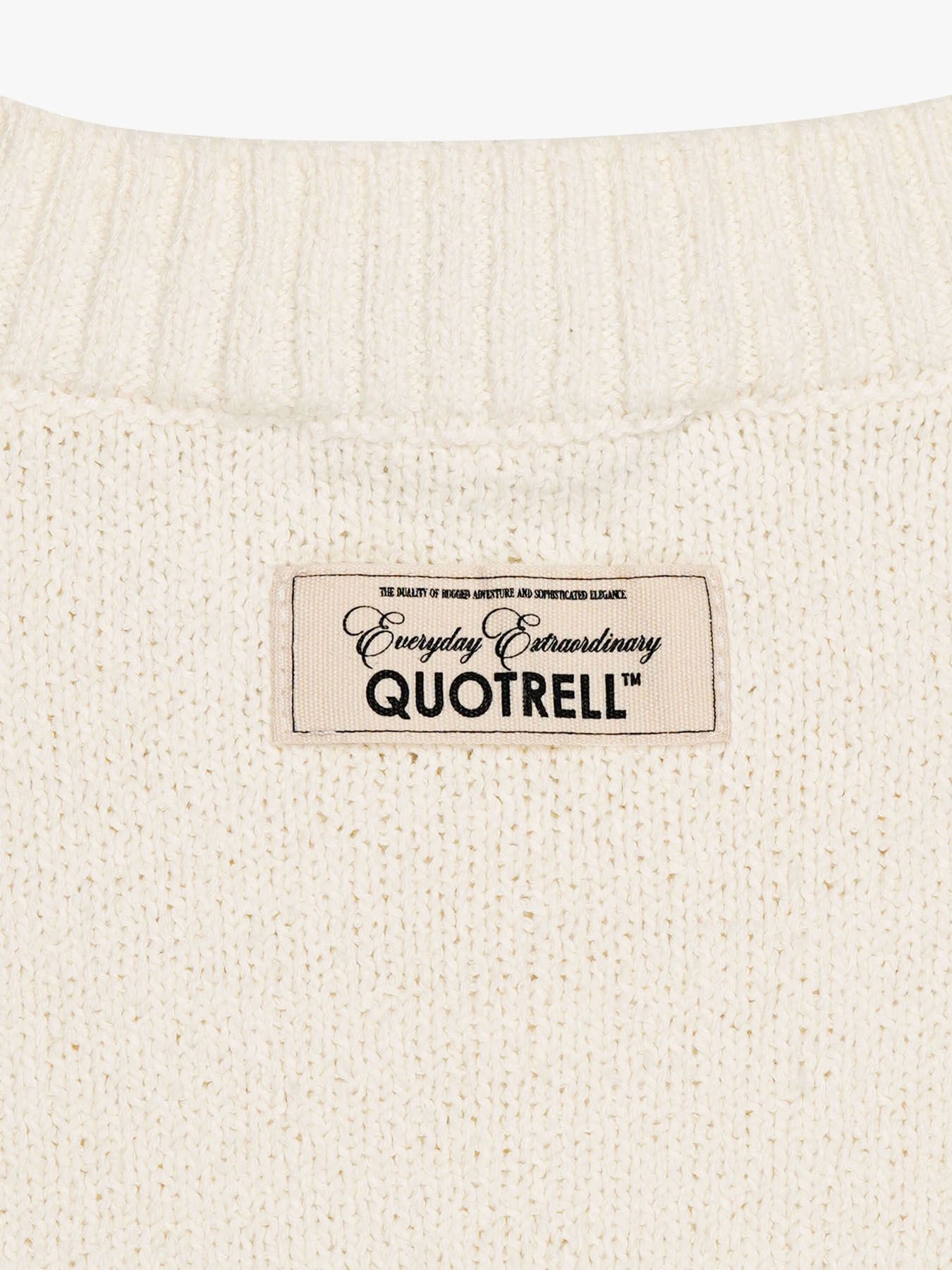 Quotrell Rico knitted crewneck ecru 2900161388048 Quotrell Rico knitted crewneck ecru 2900161388048