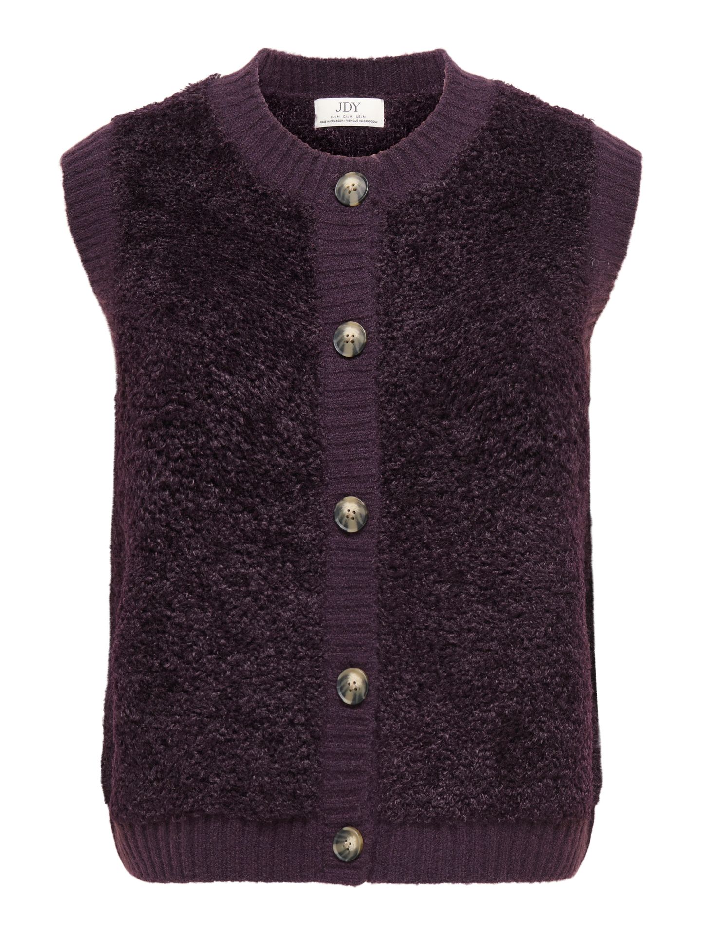 Only JDYEIRA LIFE S/L ON BUTTON VEST KNT Plum Perfect 00115796-EKA26011400002944