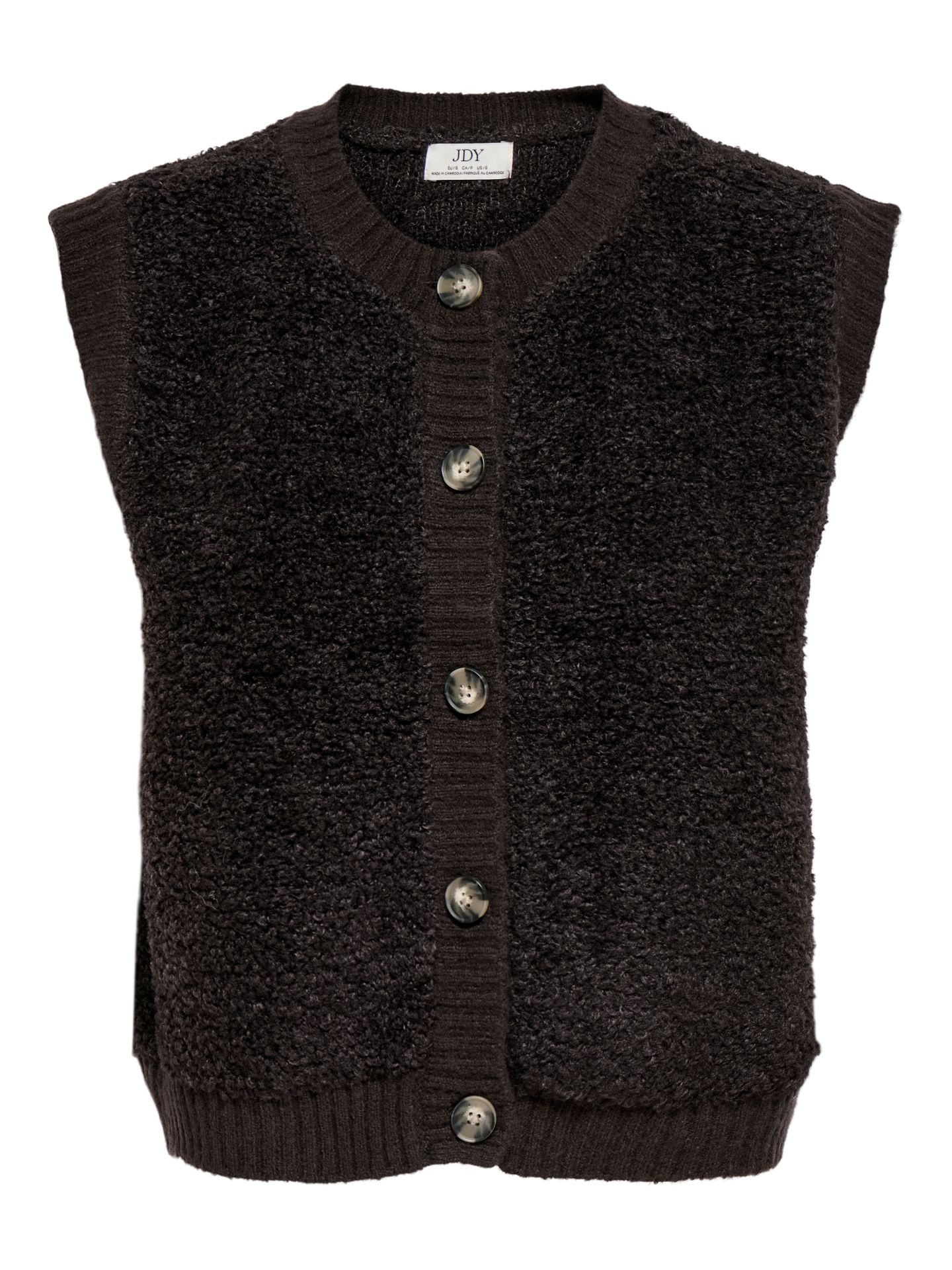 Only JDYEIRA LIFE S/L ON BUTTON VEST KNT Chocolate Torte 00115796-EKA26011400003114