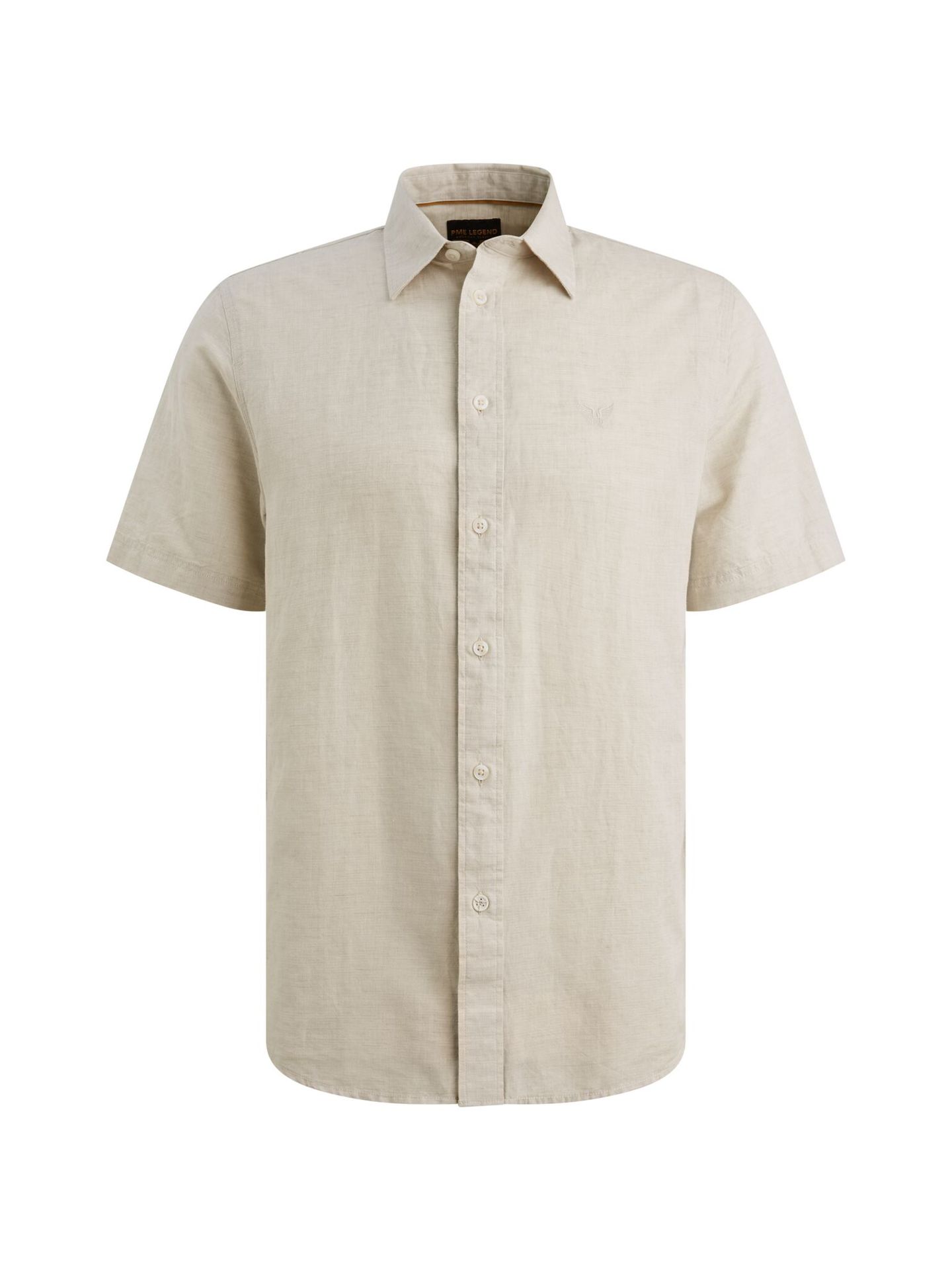 Pme Legend Short Sleeve Shirt 2 tone Cotton/L Bone White 00115804-7013