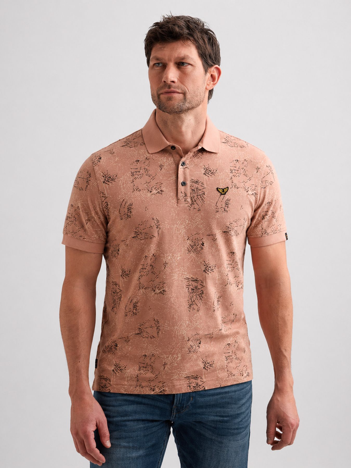 Pme Legend Short sleeve polo slub jersey all Rose Dawn 00115808-3031