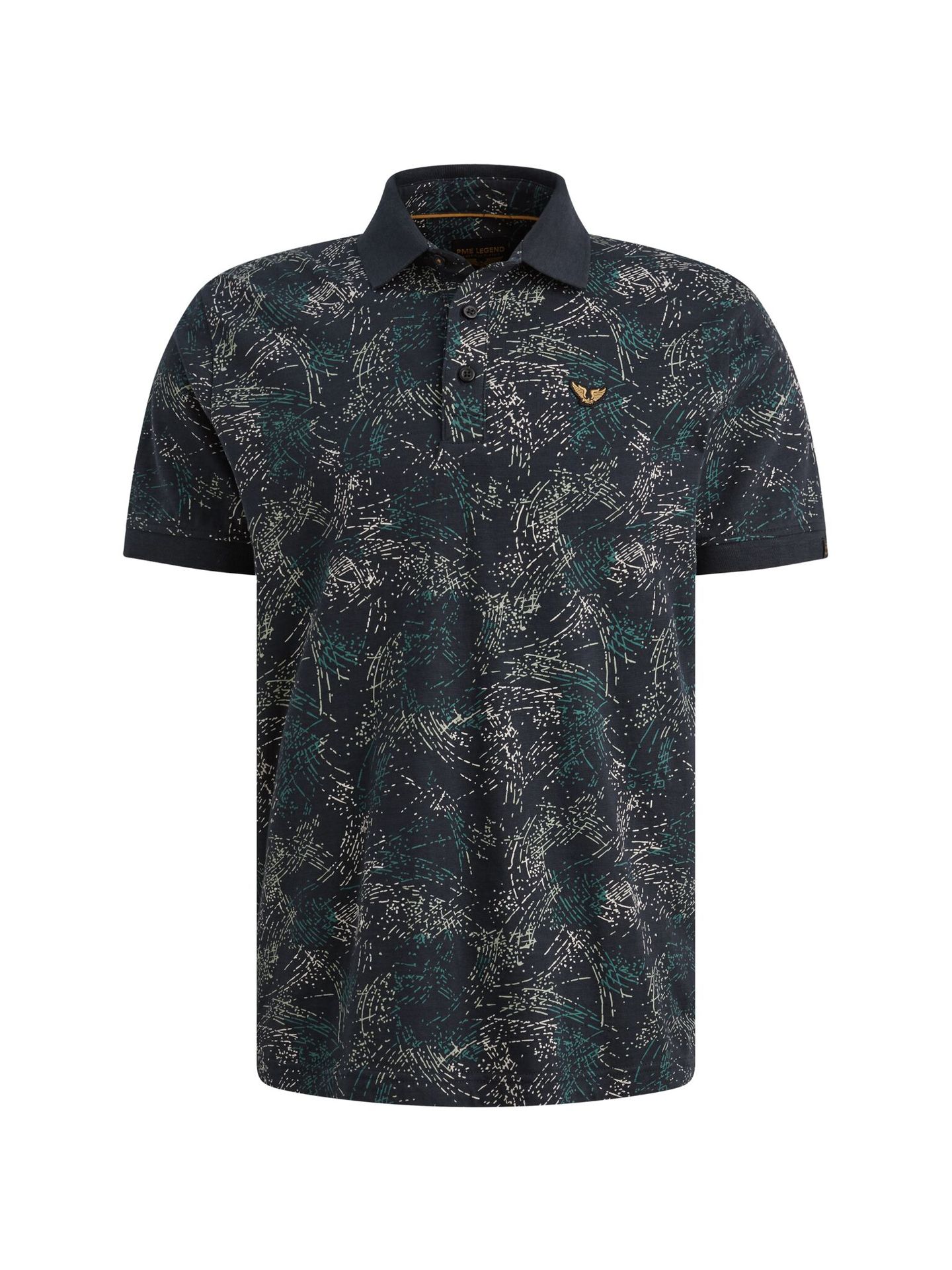 Pme Legend Short sleeve polo slub jersey all Carbon 00115808-5282