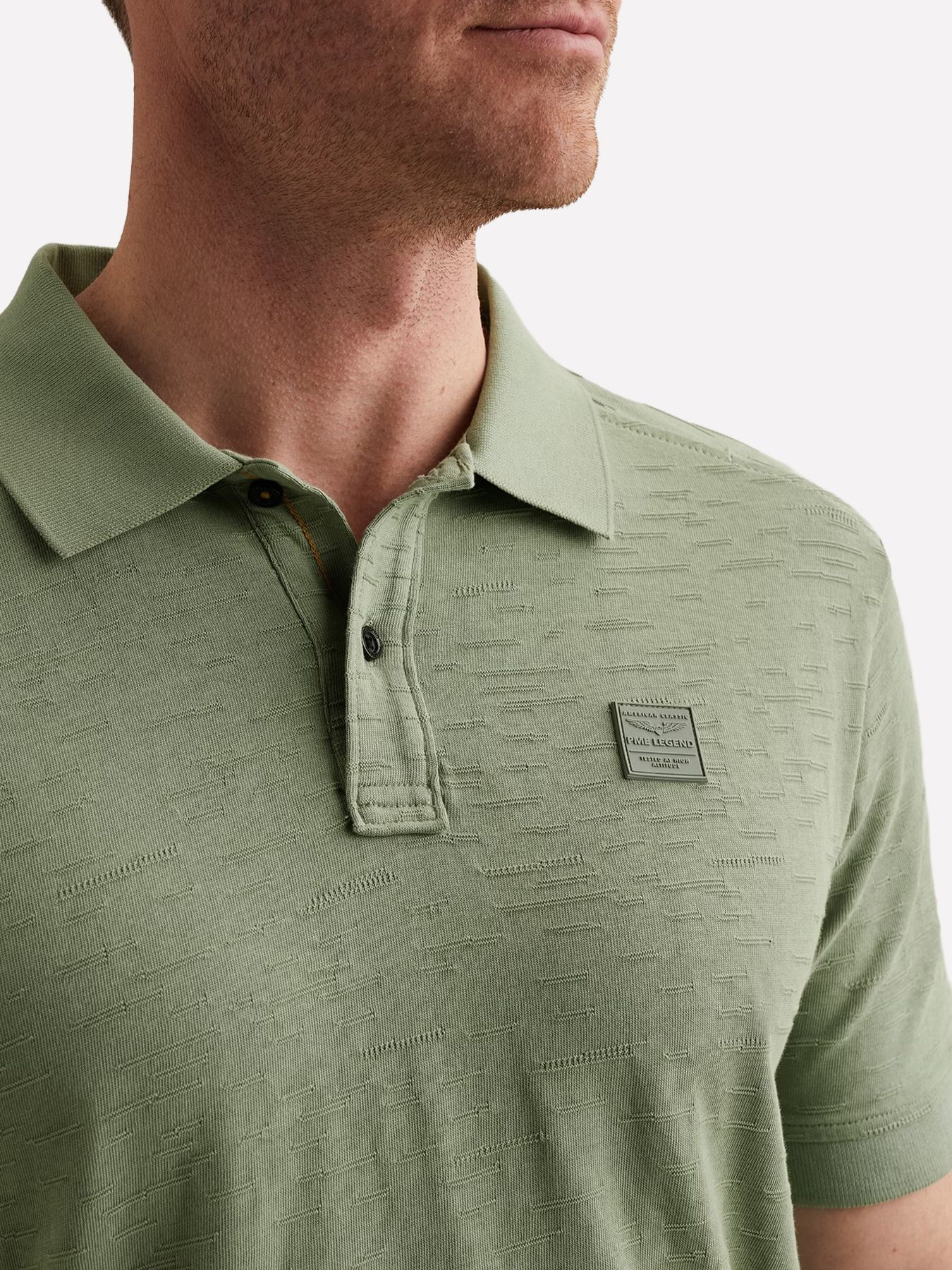 Pme Legend Short sleeve polo jacquard jersey Iceberg Green 2900161414020
