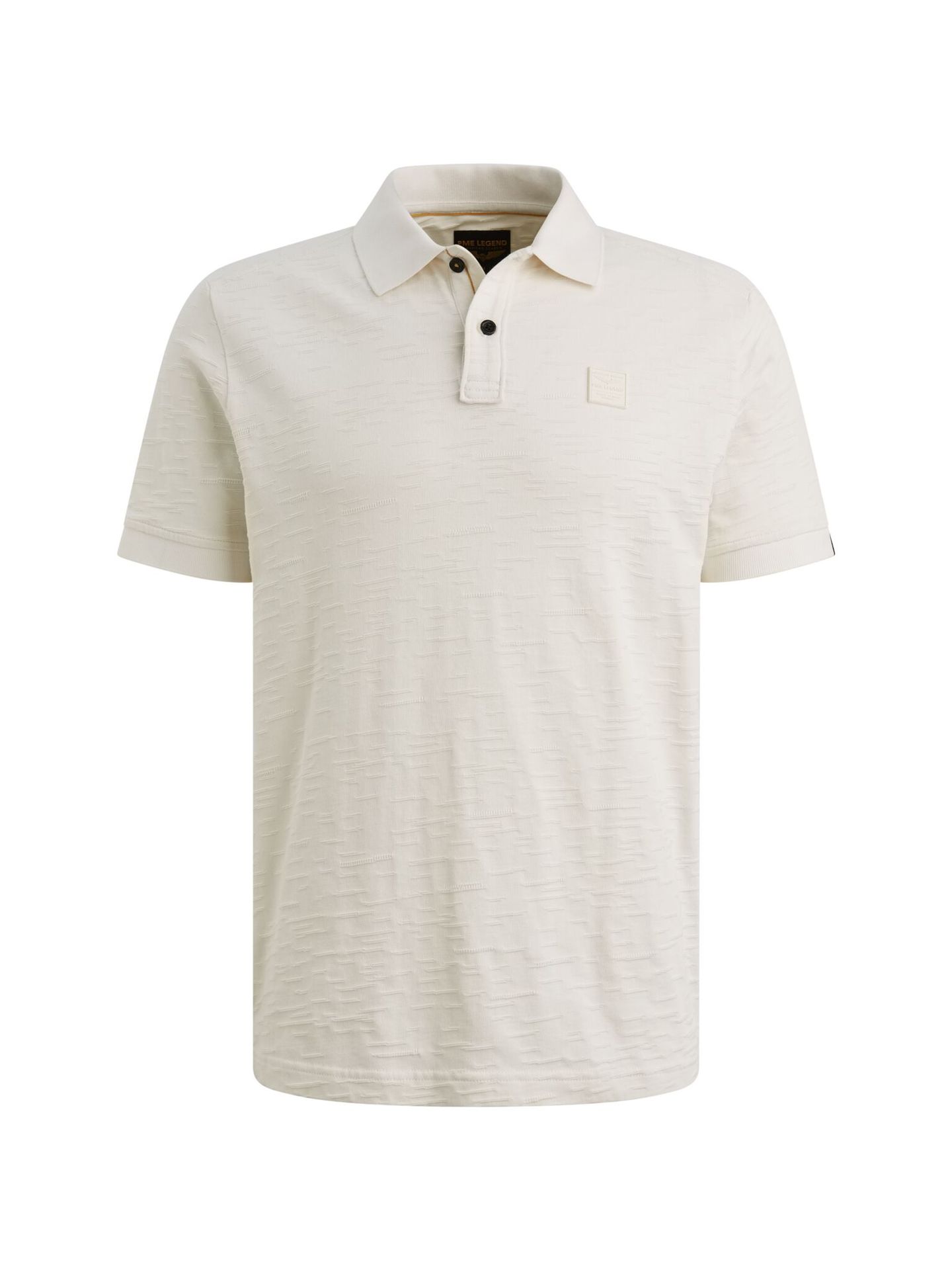 Pme Legend Short sleeve polo jacquard jersey Egret 00115809-7001