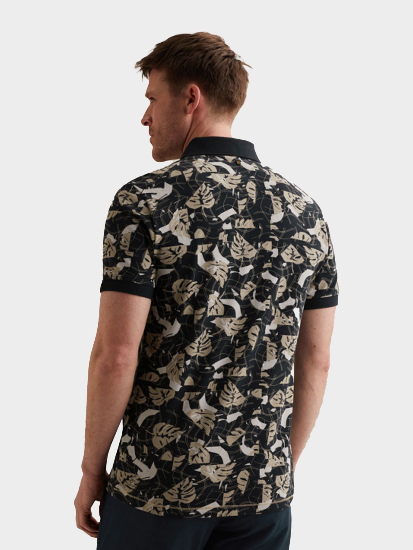 Pme Legend Short sleeve polo printed fine piq Carbon 2900161419049