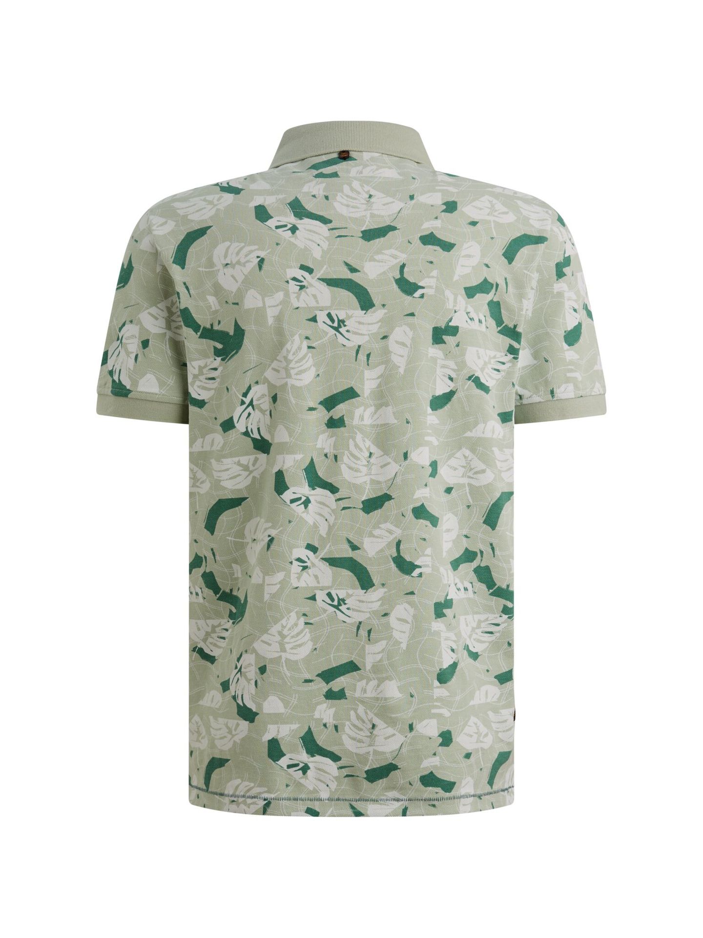 Pme Legend Short sleeve polo printed fine piq Cameo Green 2900161418035