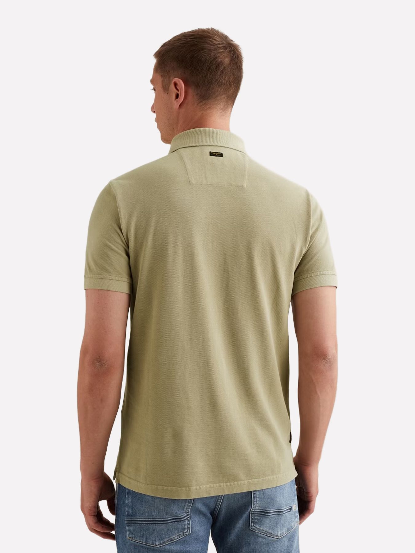 Pme Legend Short sleeve polo pique garment dy Spray Green 2900161423046