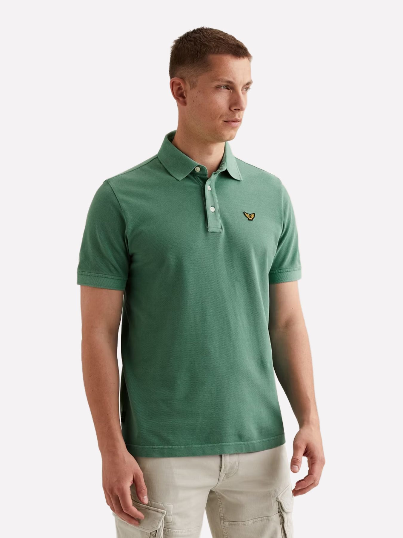 Pme Legend Short sleeve polo pique garment dy Deep Sea 00115813-6053