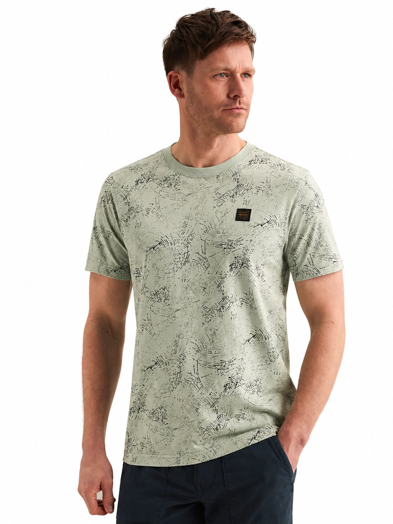Pme Legend Short sleeve r-neck slub jersey ao Cameo Green 00115816-6168