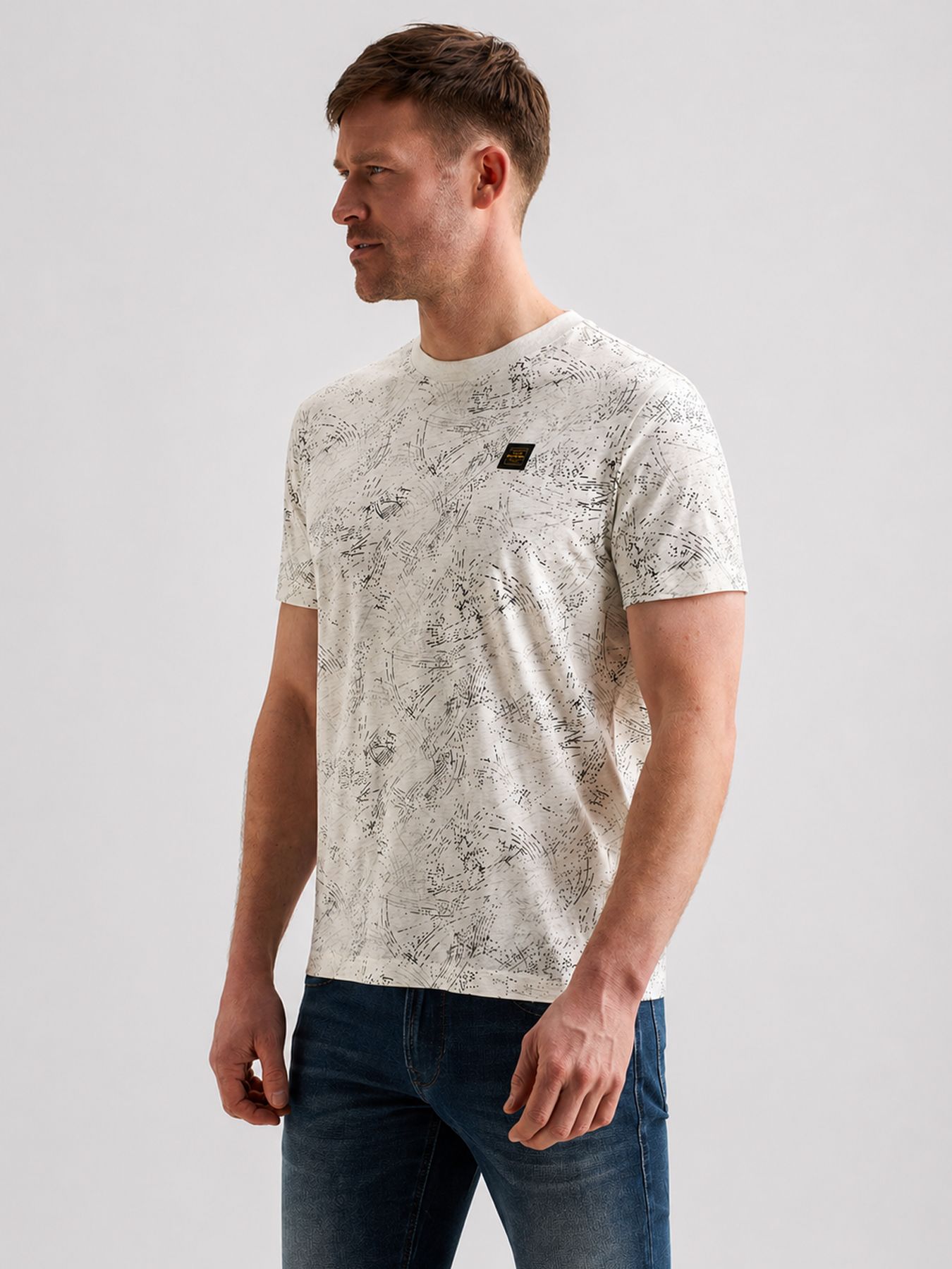 Pme Legend Short sleeve r-neck slub jersey ao Egret 2900161430013