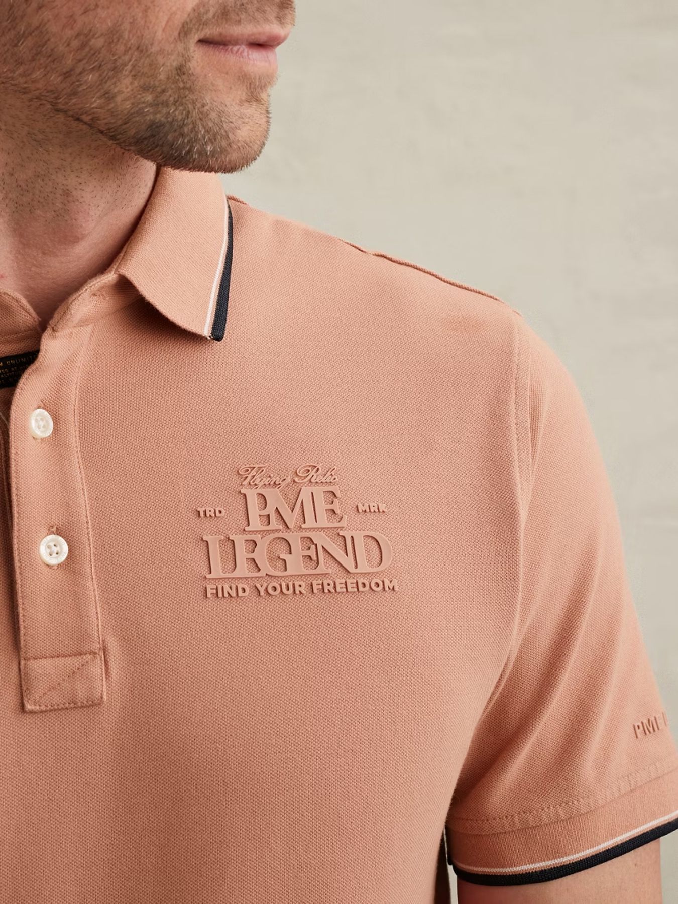 Pme Legend Short sleeve polo stretch pique Rose Dawn 2900161446014