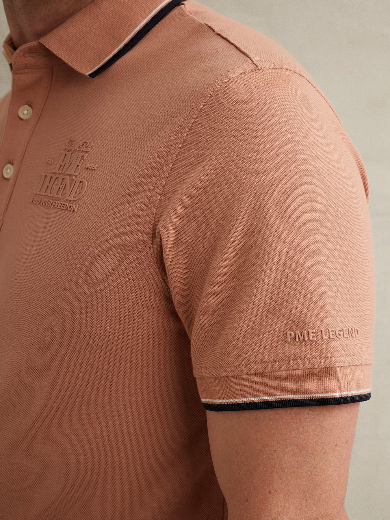 Pme Legend Short sleeve polo stretch pique Rose Dawn 2900161446014