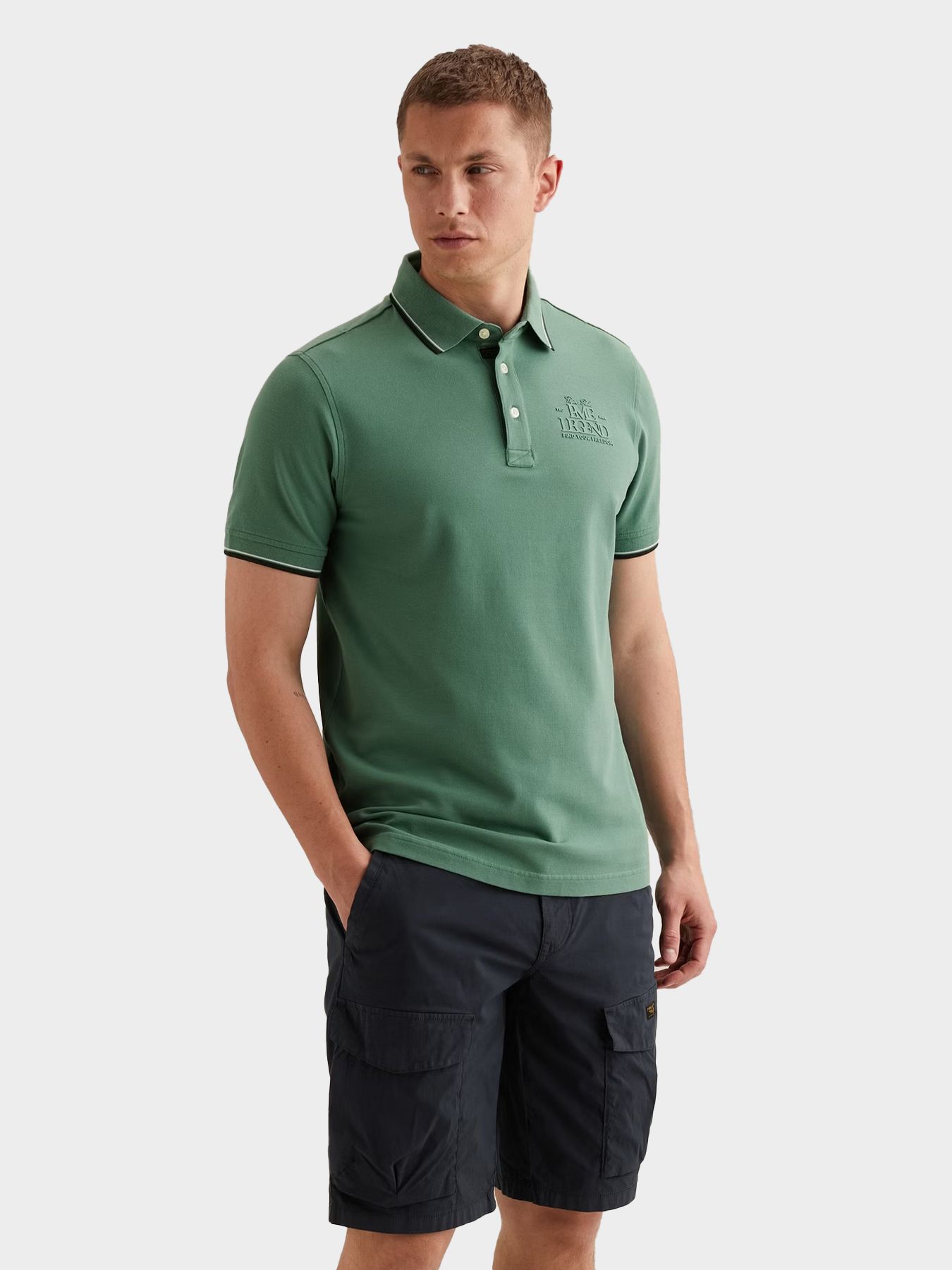 Pme Legend Short sleeve polo stretch pique Deep Sea 2900161448032
