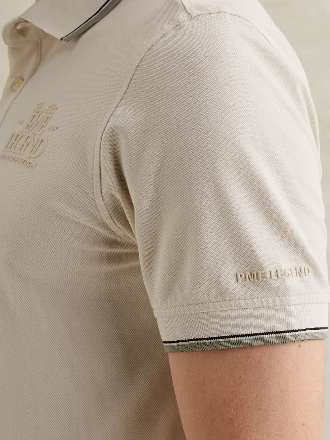 Pme Legend Short sleeve polo stretch pique Egret 2900161450042