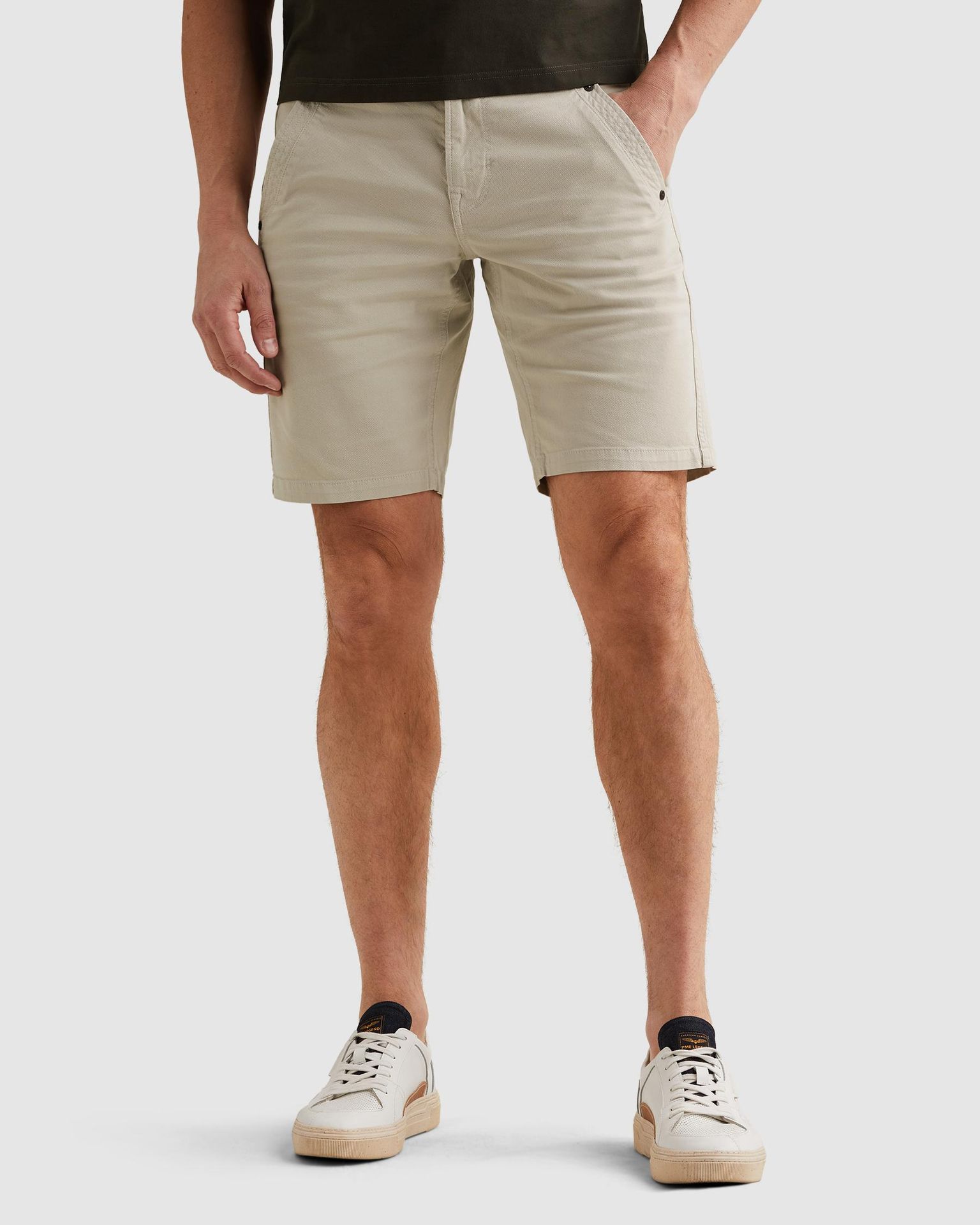 Pme Legend SPECTOR CHINO SHORTS FANCY STRUCTU Lunar Rock 2900161461062