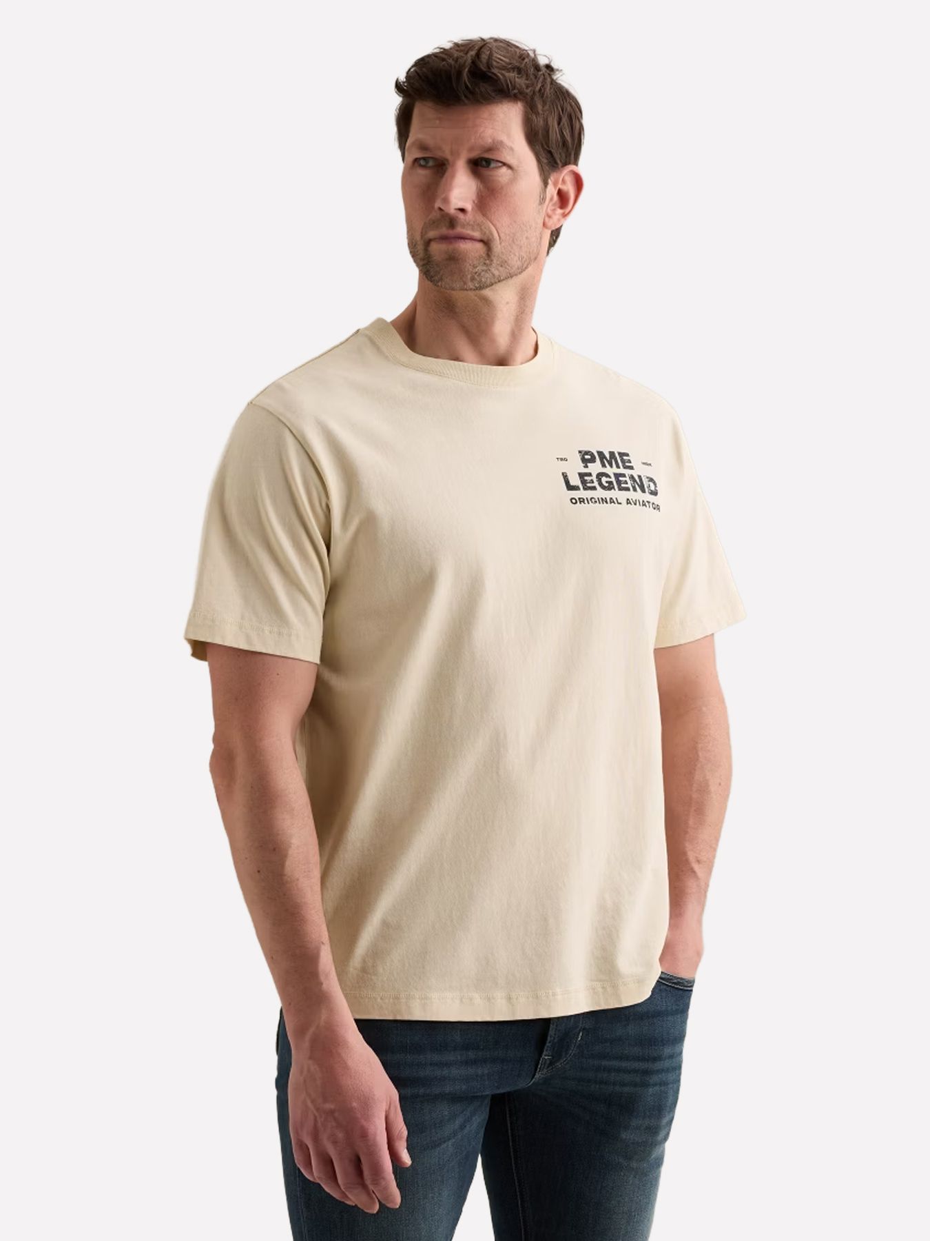 Pme Legend Short sleeve r-neck heavy open end Bone White 2900161467057