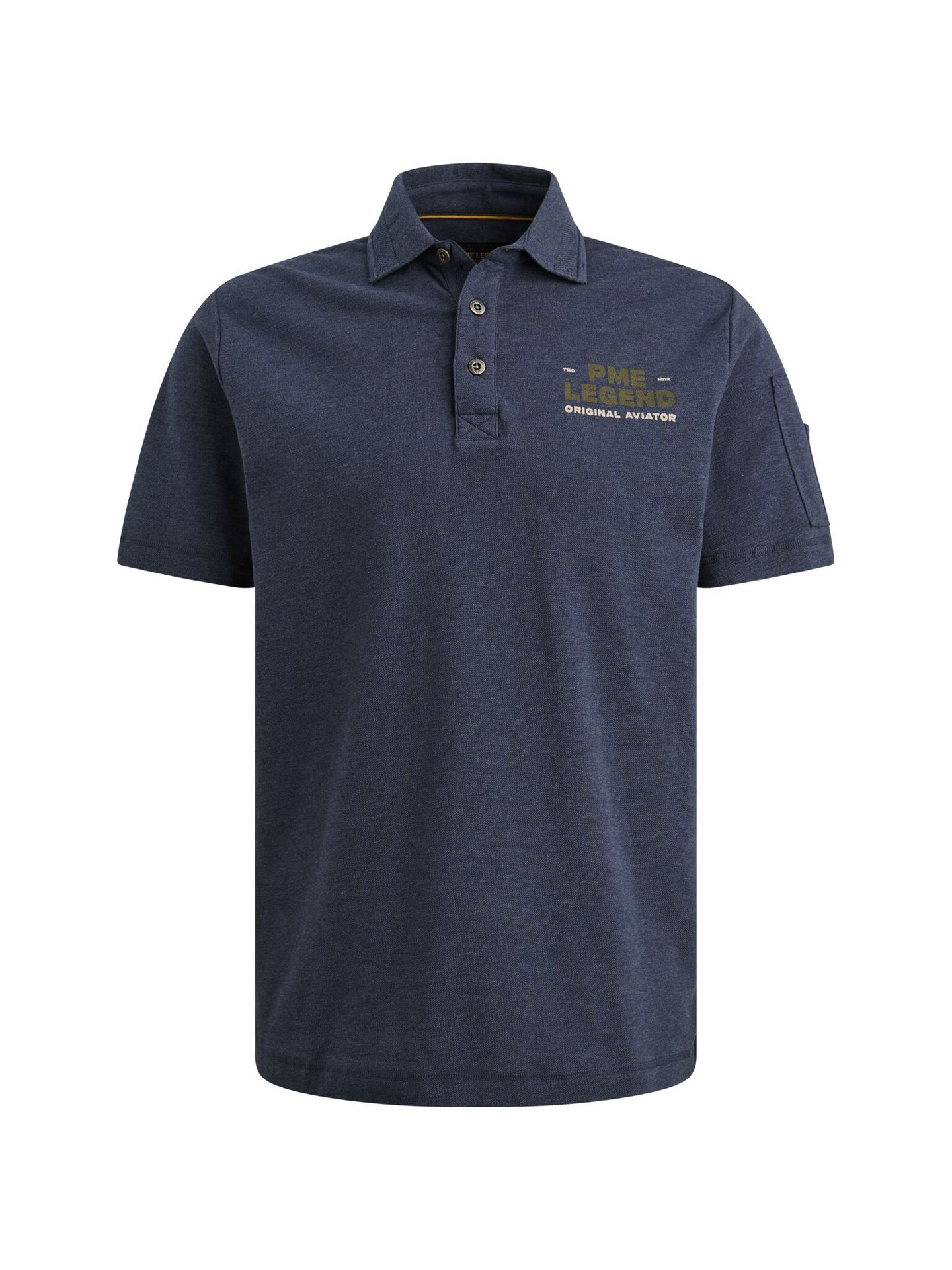 Pme Legend Short sleeve polo pique melange Sargasso Sea 00115836-5332