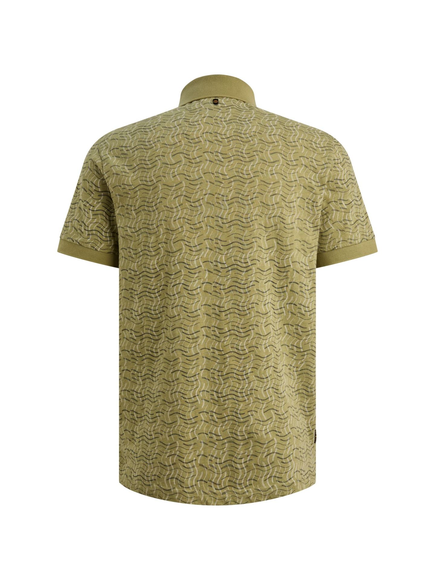 Pme Legend Short sleeve polo slub jersey aop Mosstone 2900161471054