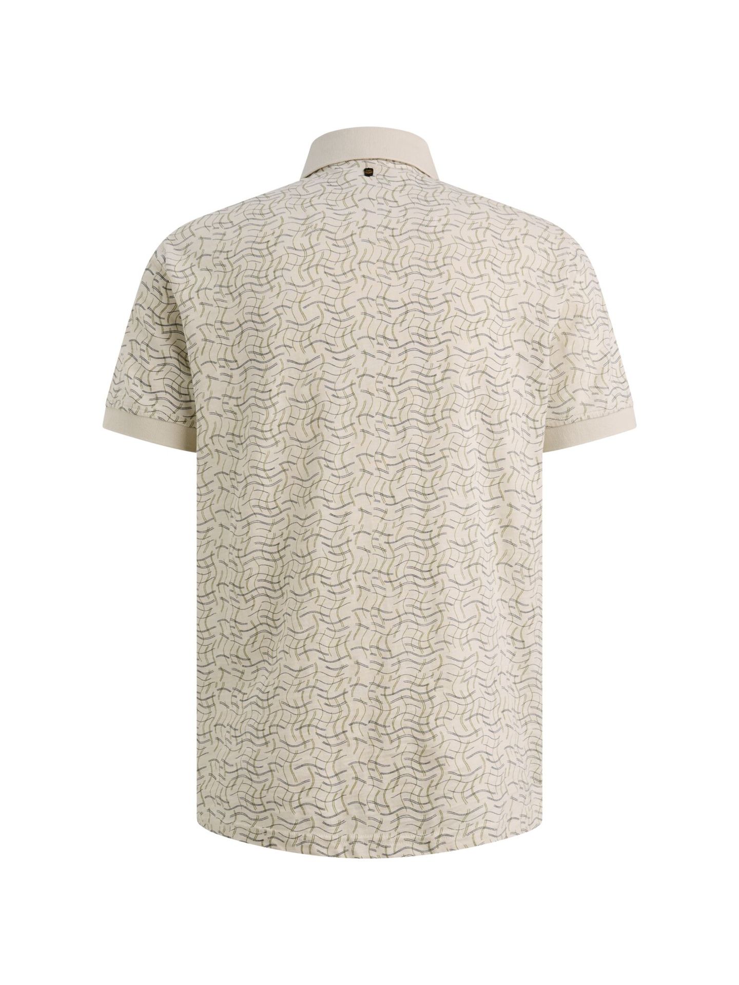 Pme Legend Short sleeve polo slub jersey aop Bone White 2900161472013