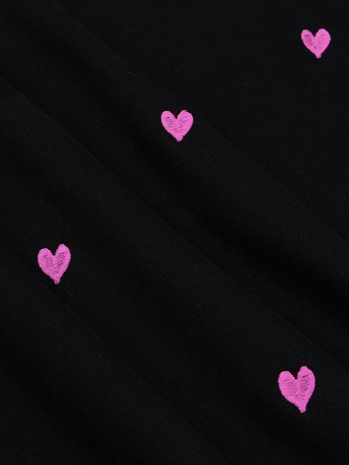 Ydence Sweater Hearts Black/Fuchsia 2900161488069