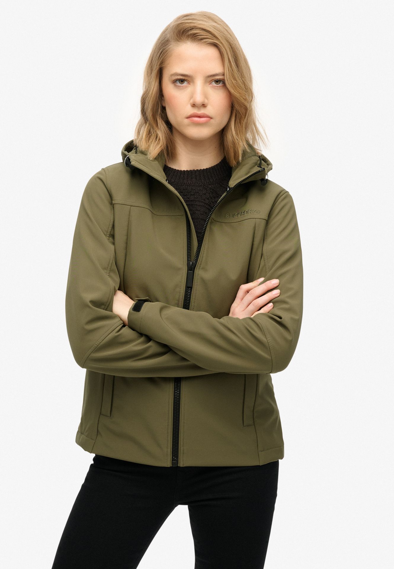 Superdry Hooded classic trekker jacket Dusty Olive 00115848-2401