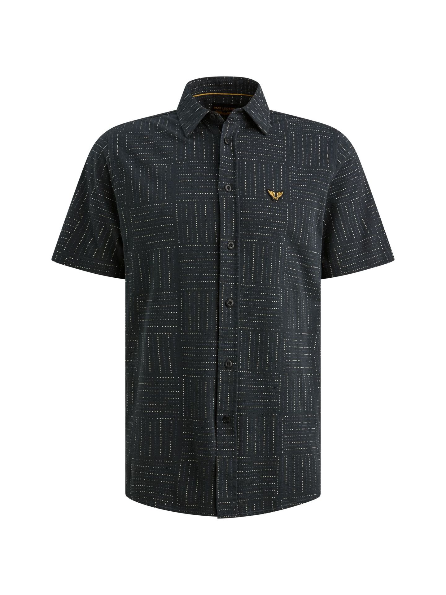 Pme Legend Short Sleeve Shirt Print on pique Carbon 2900161495029