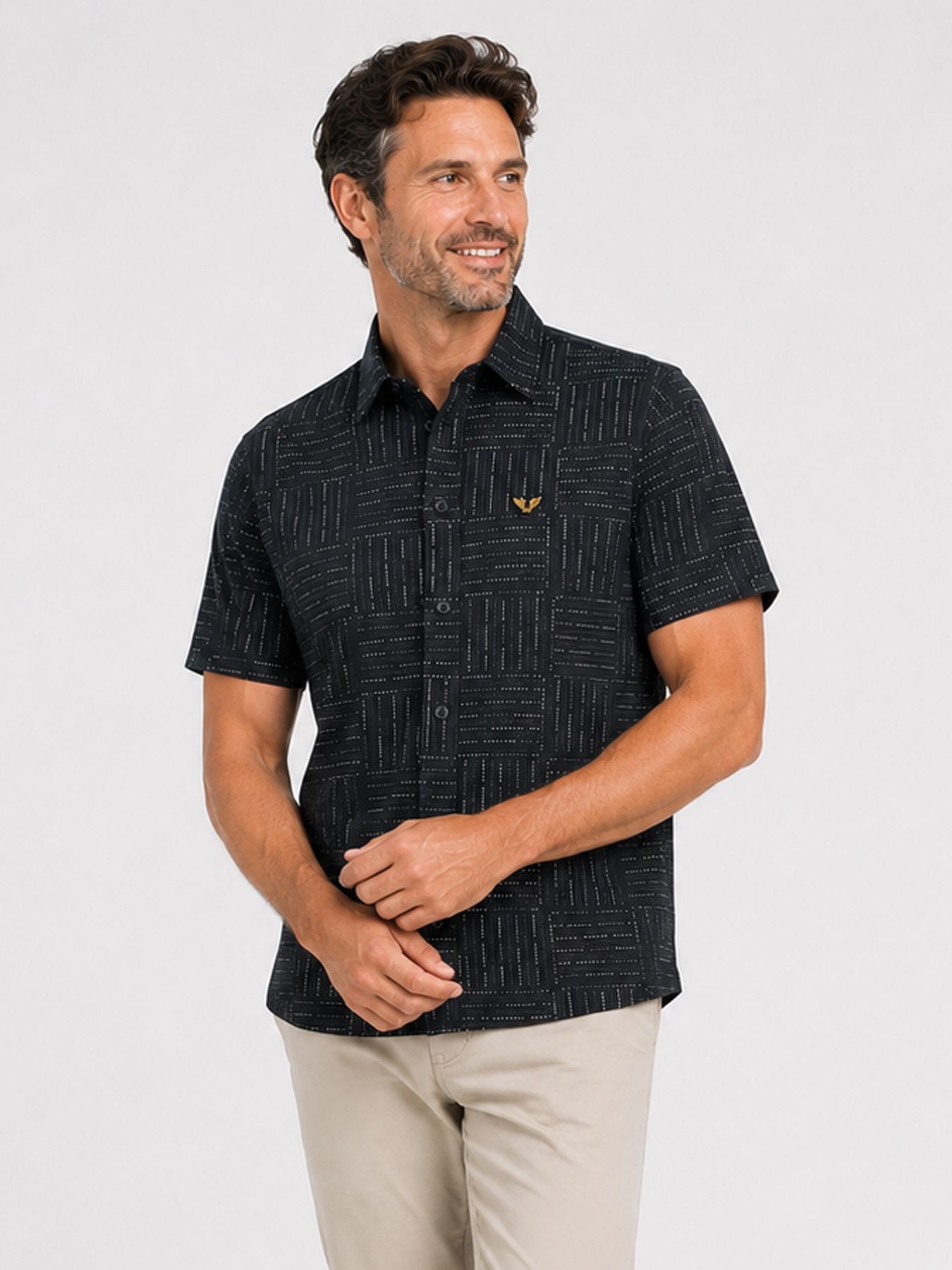 Short Sleeve Shirt Print on pique